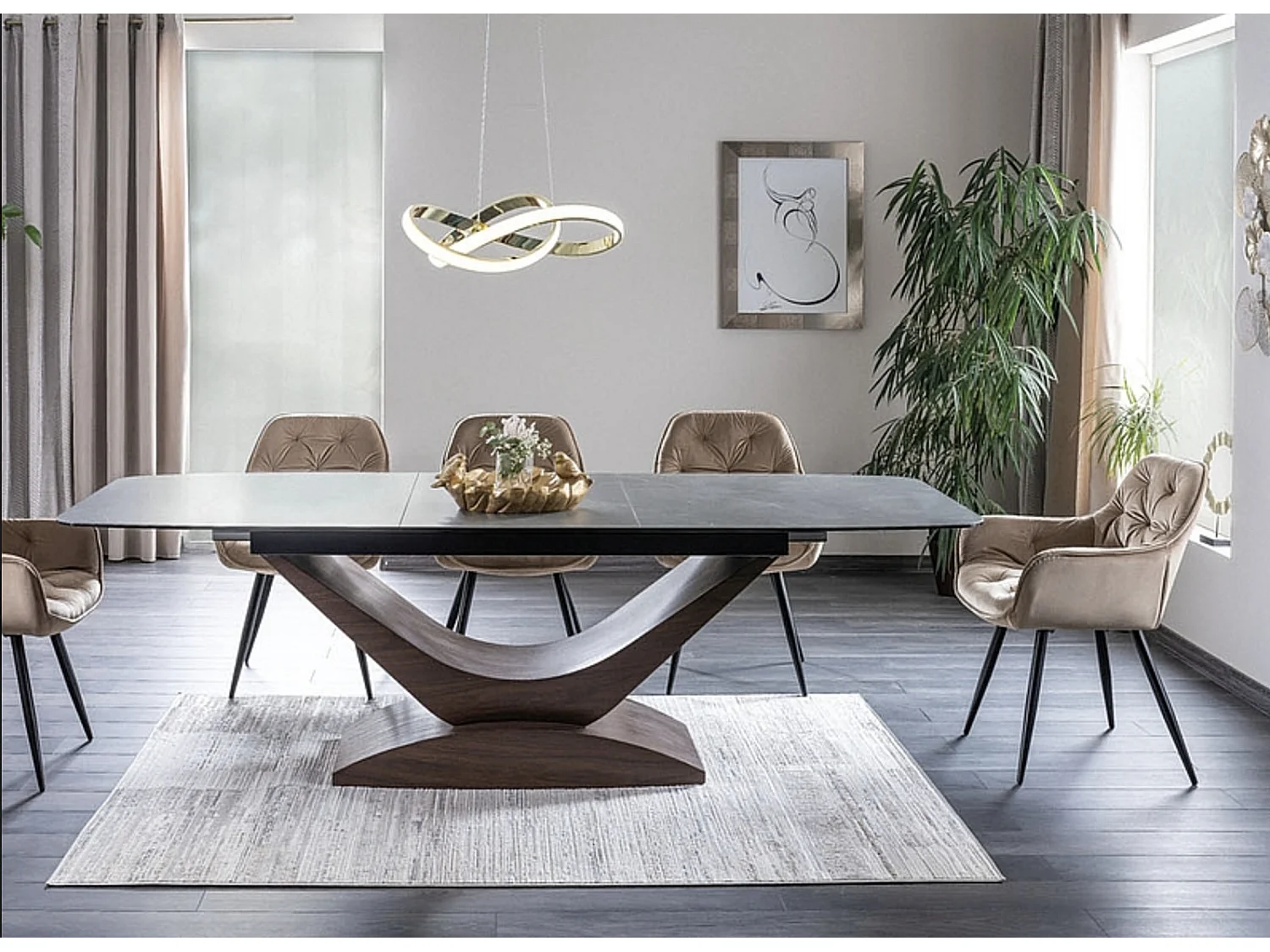 Krzesło CHERRY VELVET curry