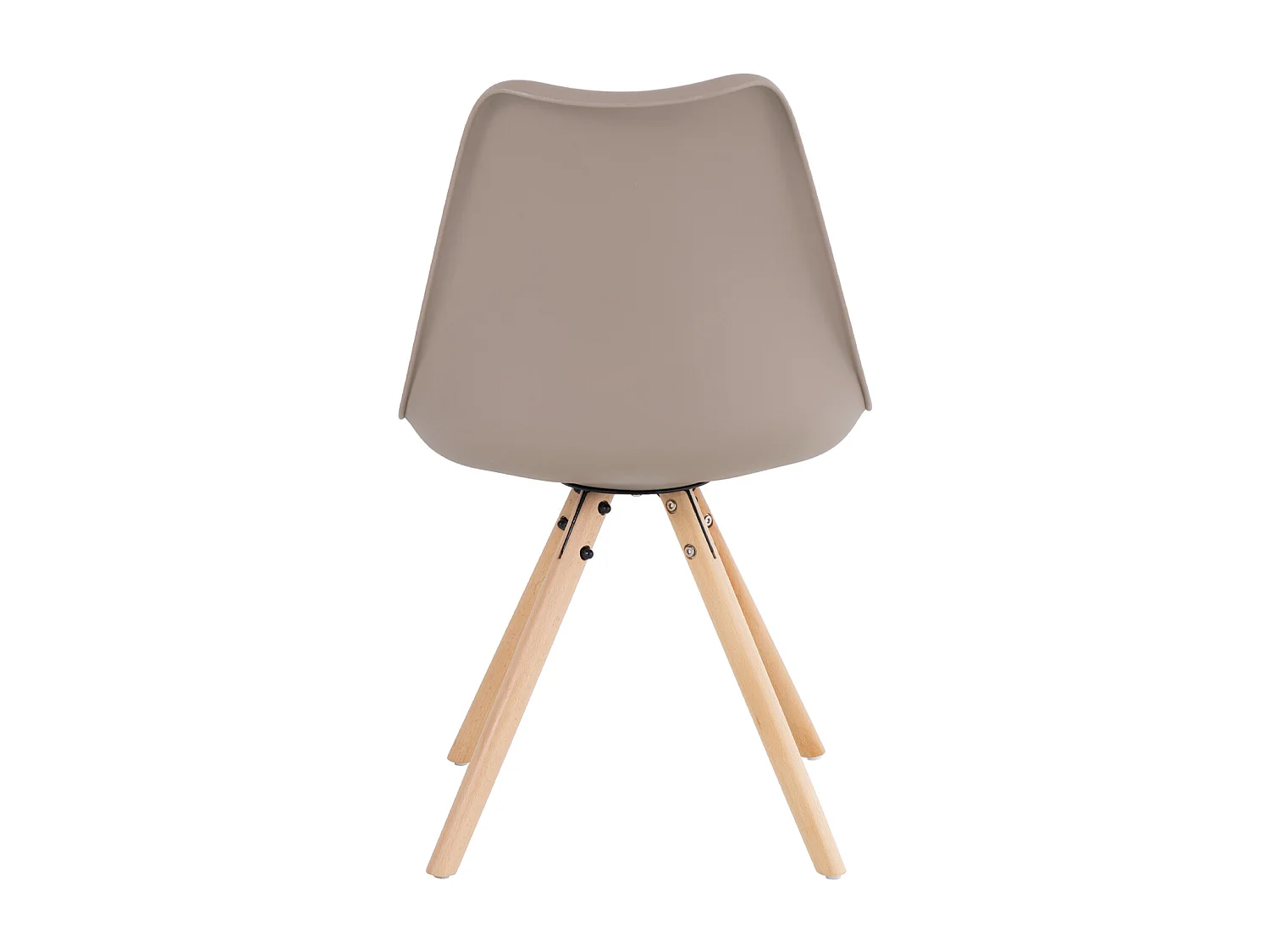 Chaise scandinave moka assise coussin simili cuir Norda