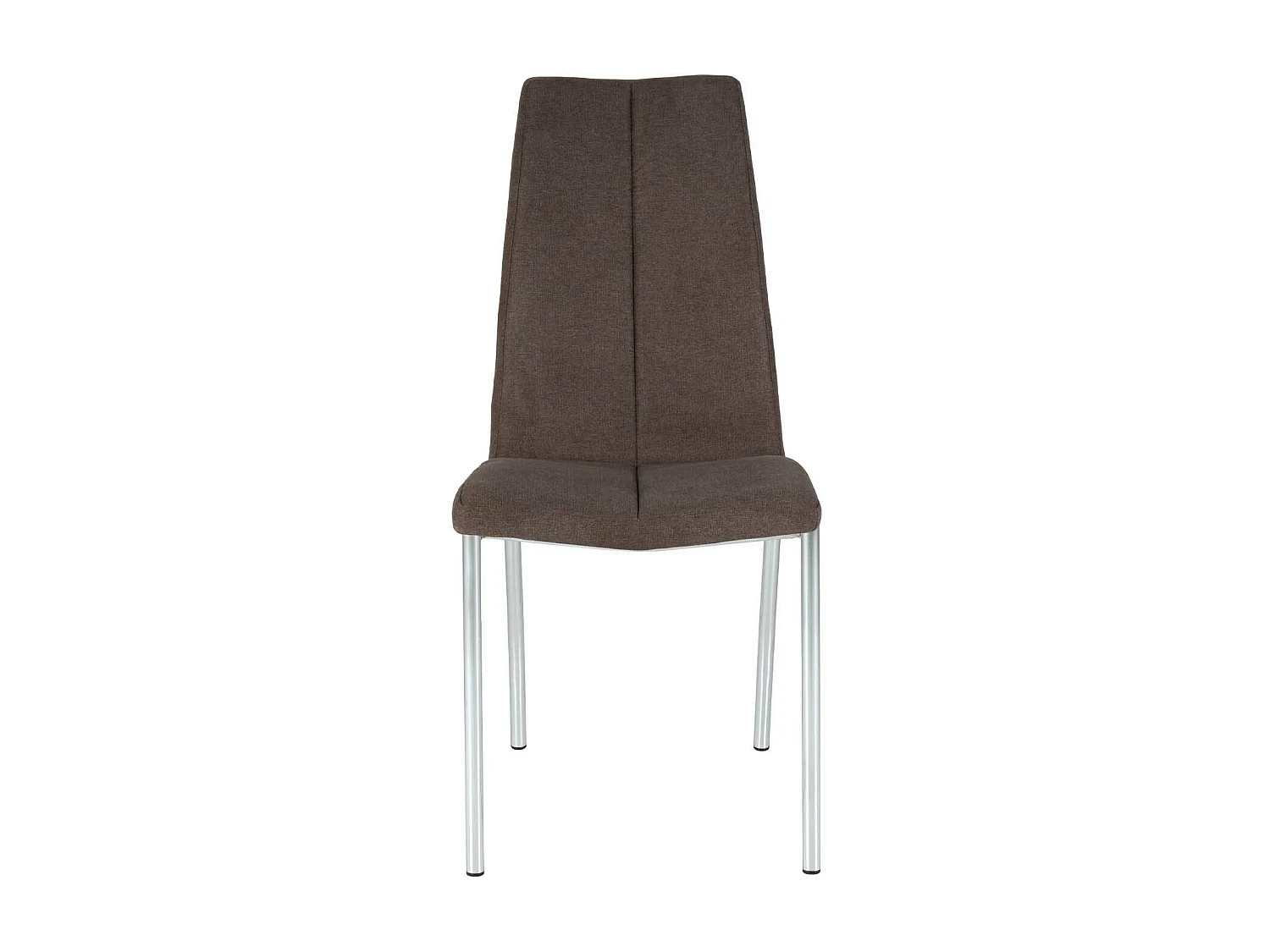 Chaise tissu marron et pieds chromé Karila