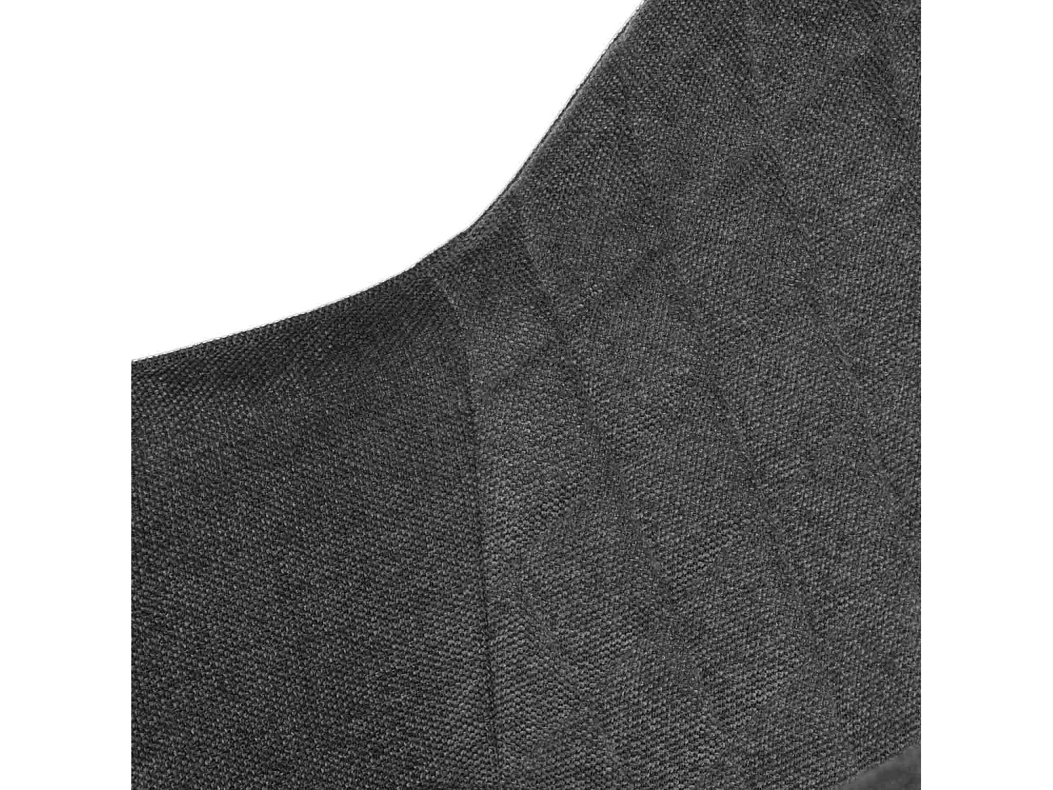 Chaise pivotante à 180º avec accoudoir tissu et pieds métal noir Valera-Couleur Gris foncé