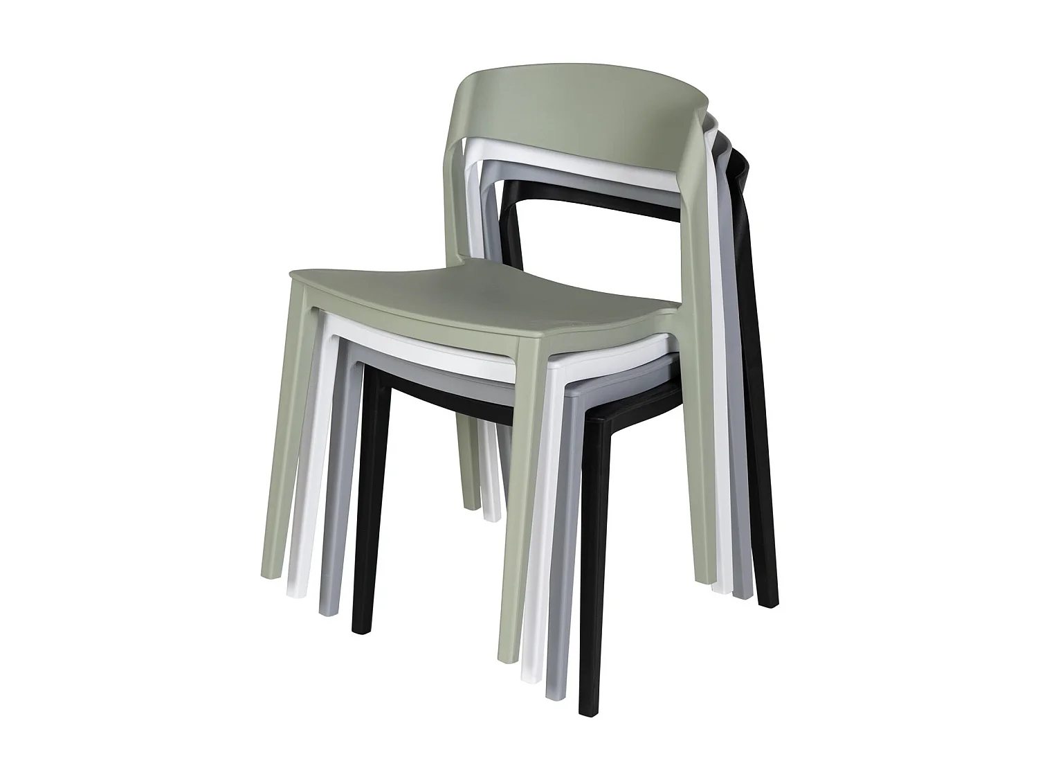 Chaise moderne polypropylène vert menthe Adel