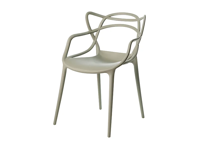 Silla original con reposabrazos Valentino.-Color Moca