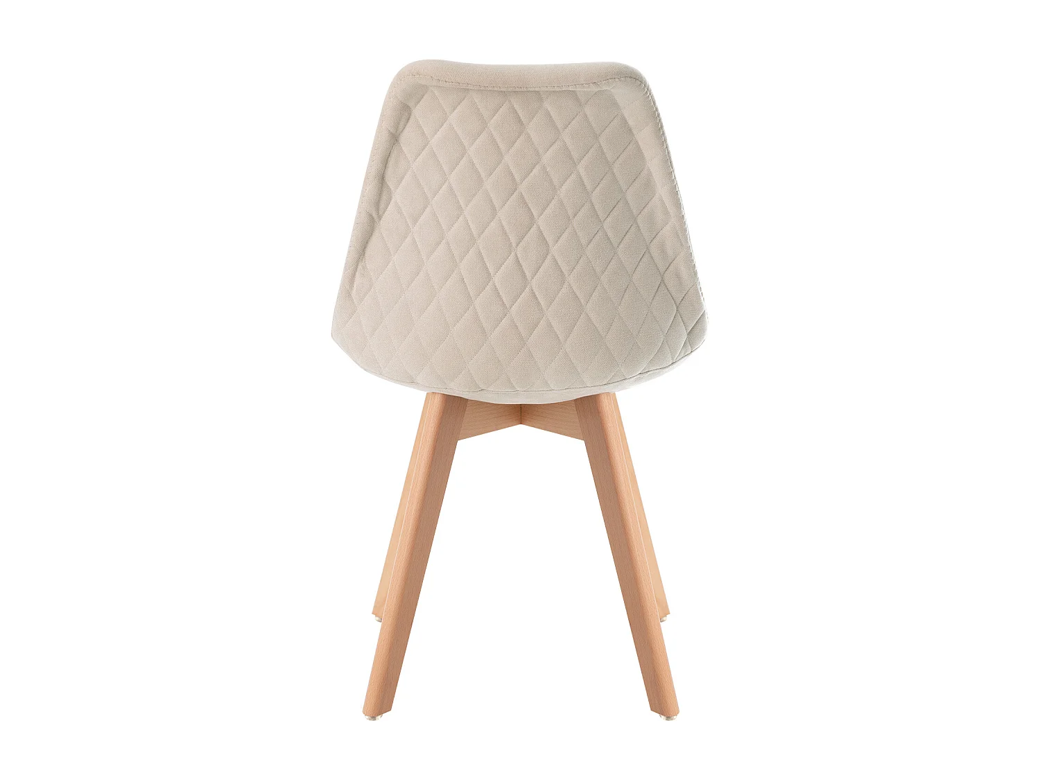 Chaise scandinave en tissu doux et bois de Hêtre Romba – Confort et élégance-Couleur Beige