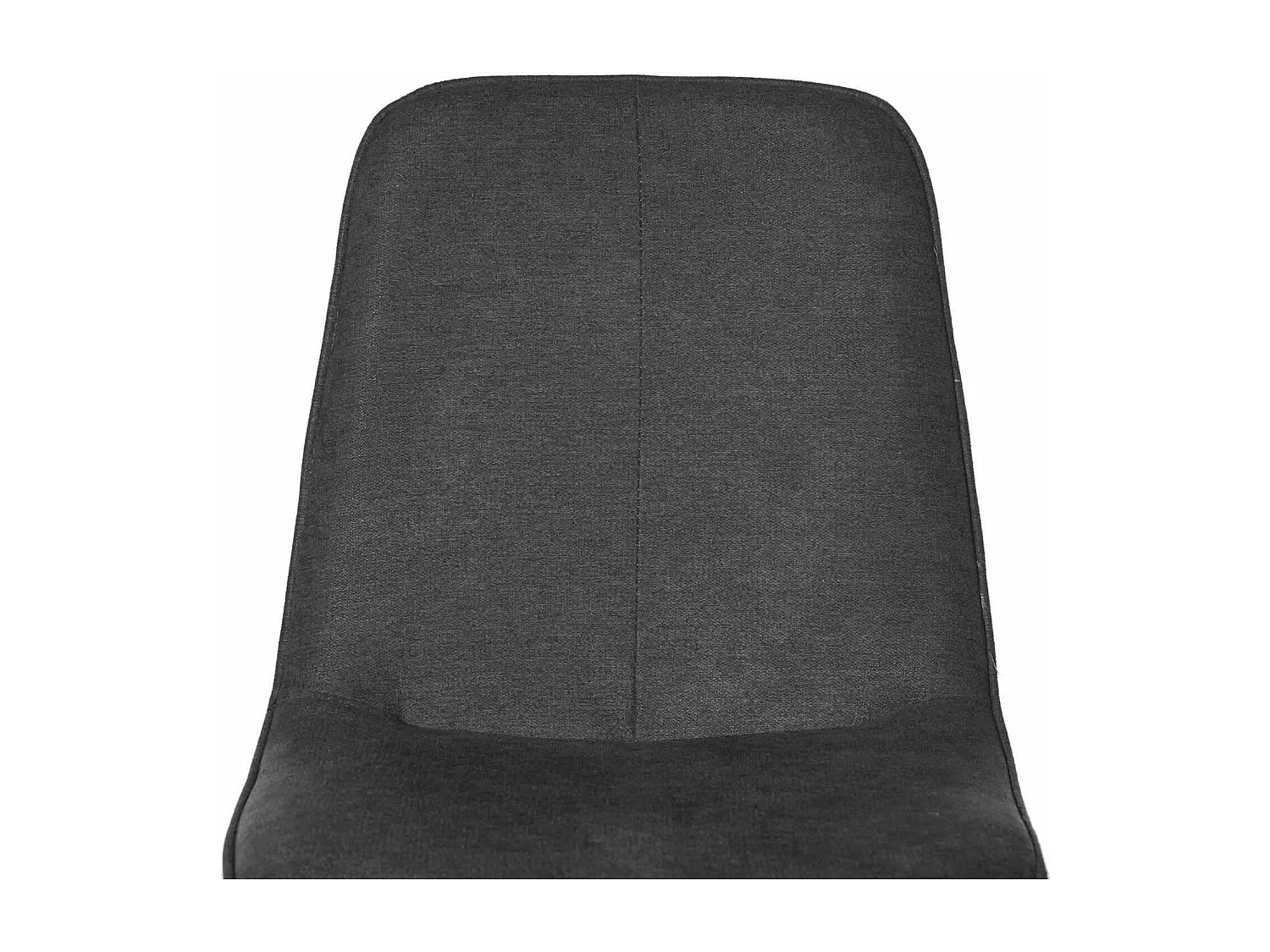 Chaise Klory - Tissu confortable et pieds métal éffet bois naturel-Couleur Gris foncé