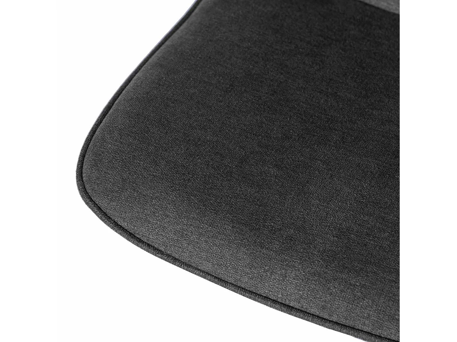 Chaise Klory - Tissu confortable et pieds métal éffet bois naturel-Couleur Gris foncé