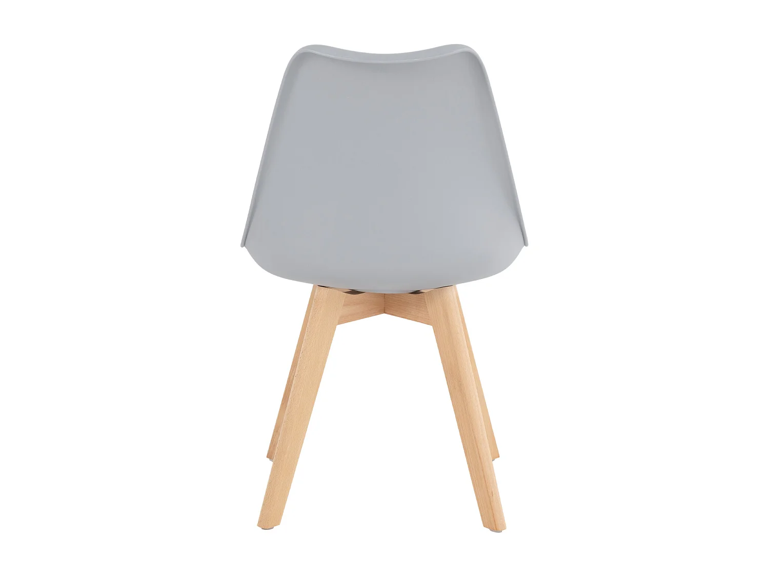 Chaise scandinave premium Karyna – Assise en simili cuir et pieds en bois de Hêtre-Couleur Gris clair