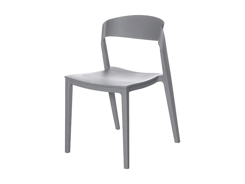 Chaise moderne polypropylène gris Adel
