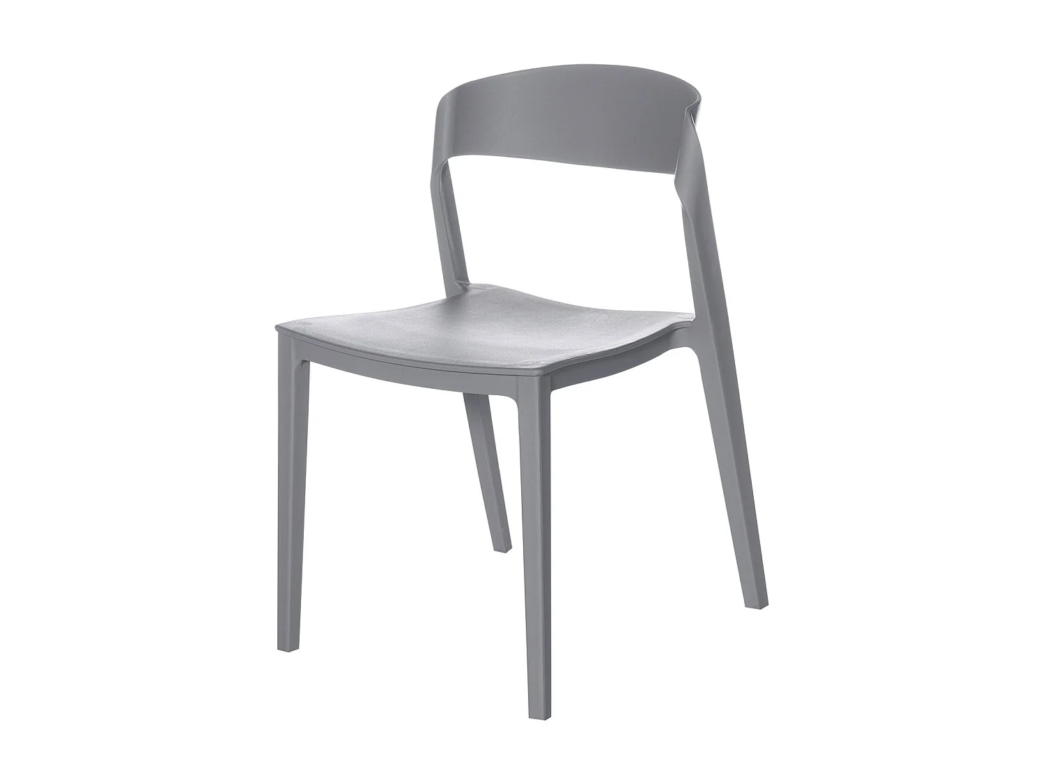 Chaise moderne polypropylène gris Adel