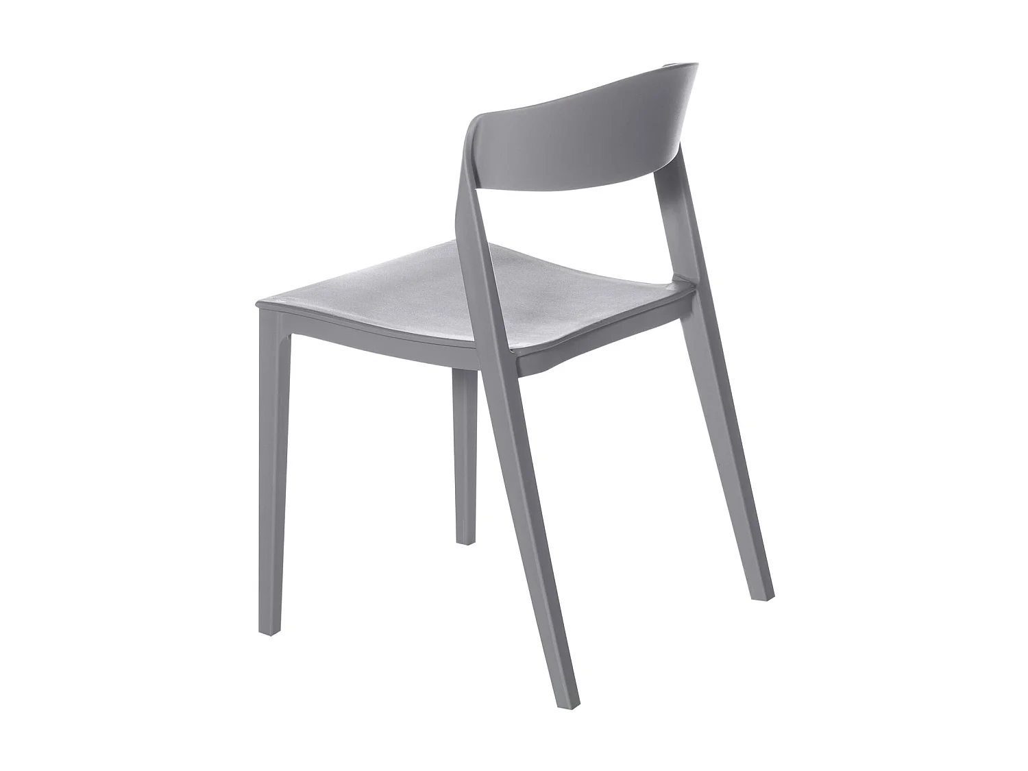 Chaise moderne polypropylène gris Adel