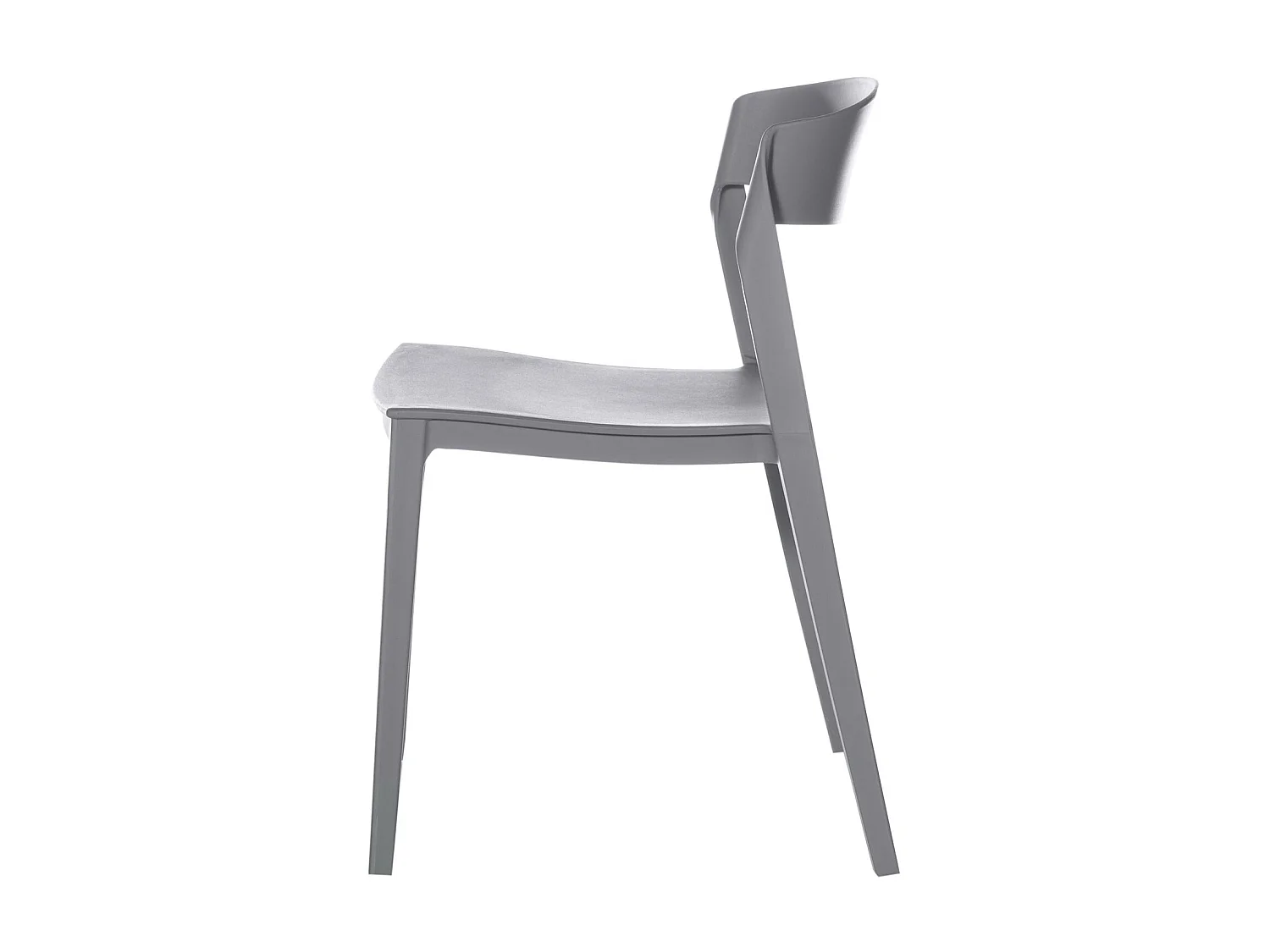 Chaise moderne polypropylène gris Adel