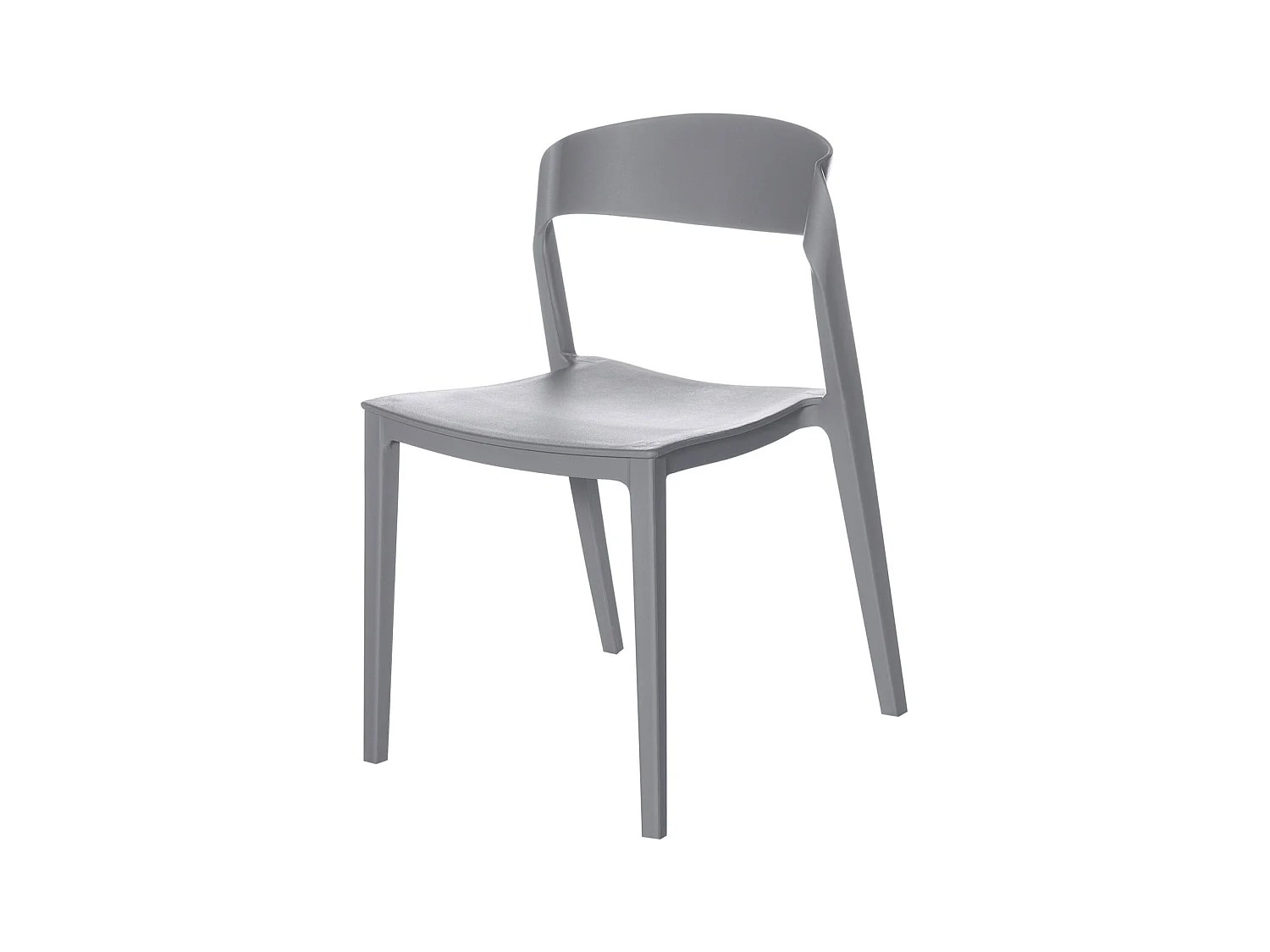 Chaise moderne polypropylène gris Adel