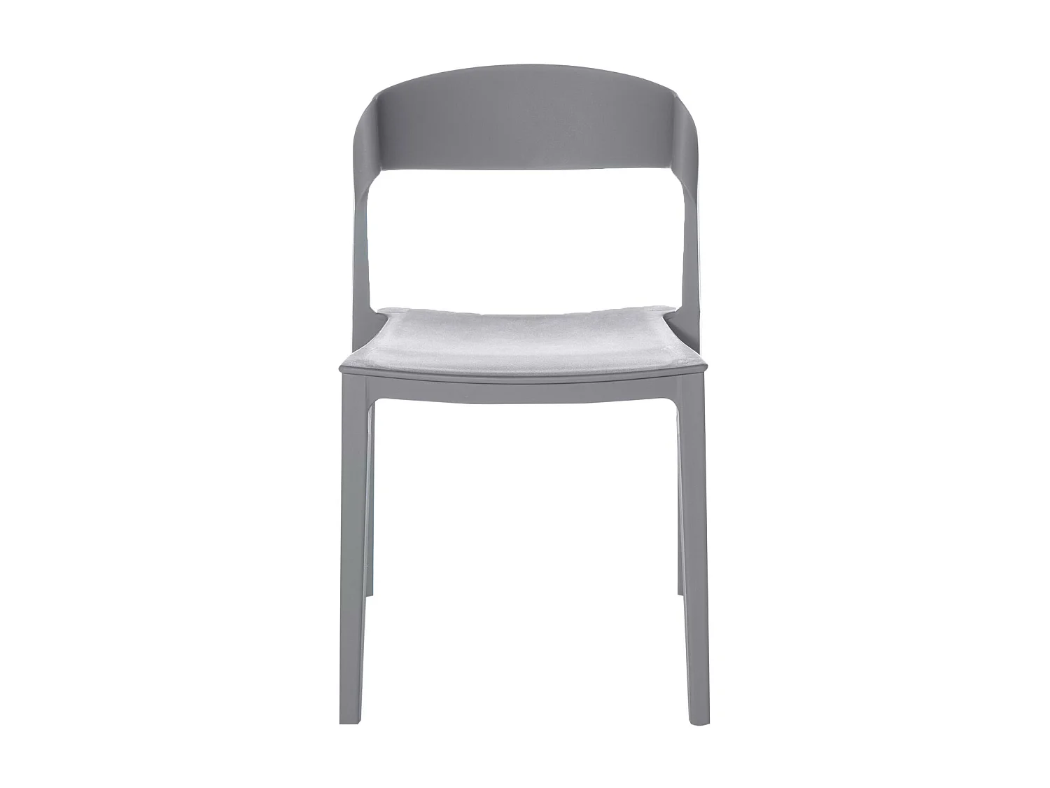 Chaise moderne polypropylène gris Adel