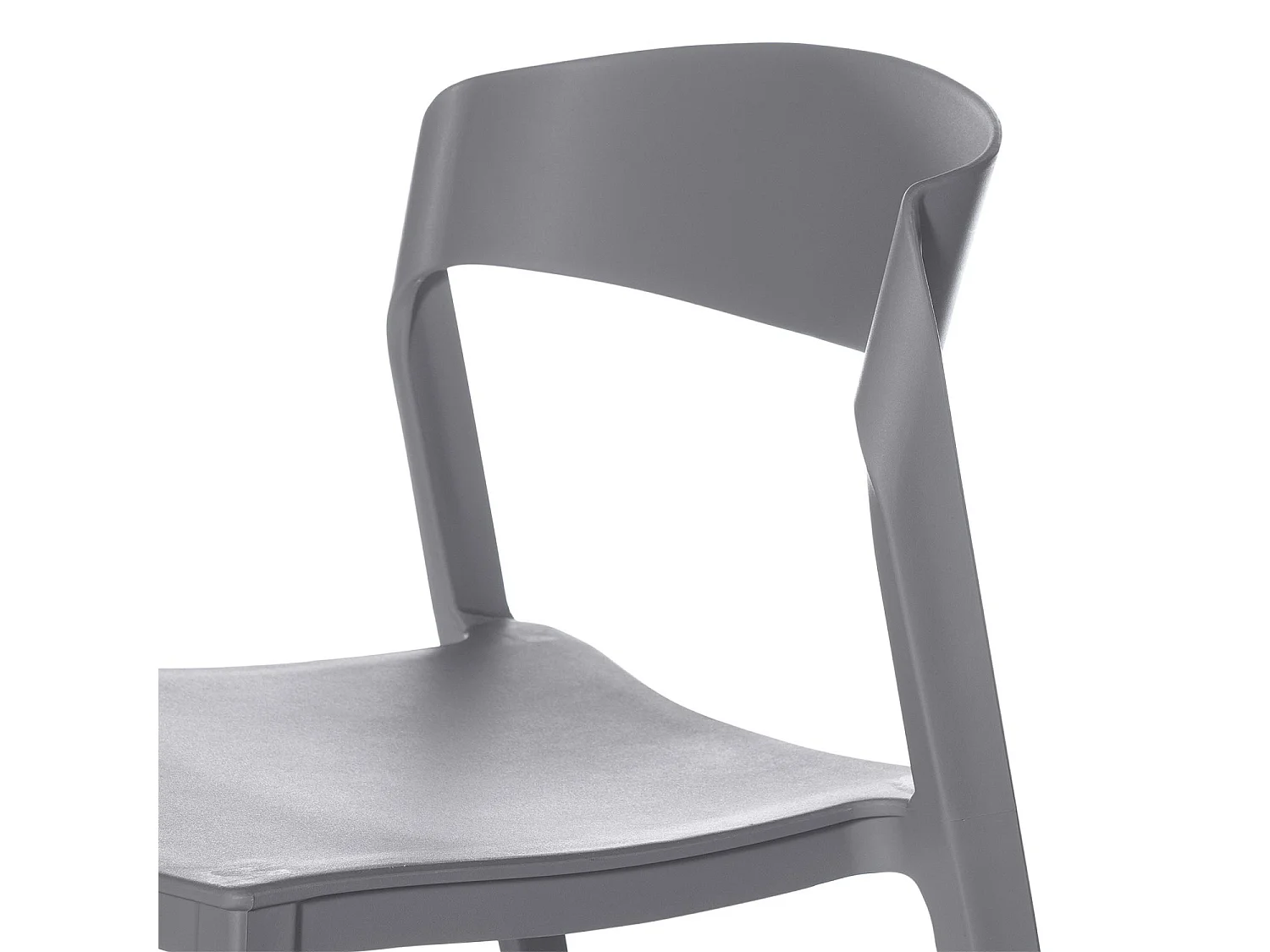 Chaise moderne polypropylène gris Adel