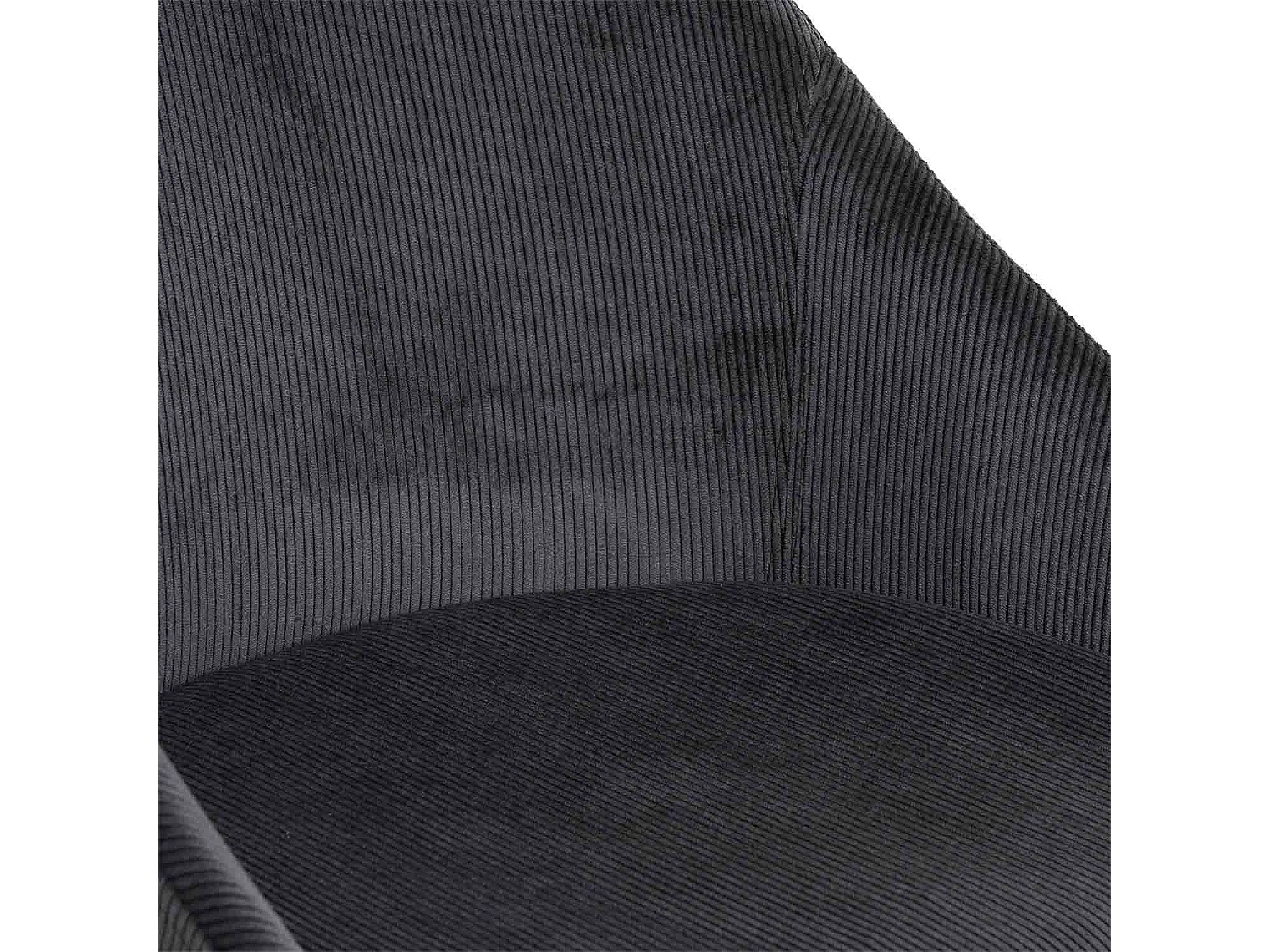 Chaise moderne Maggie - Élégance en velours et pieds métal noir-Couleur Gris foncé