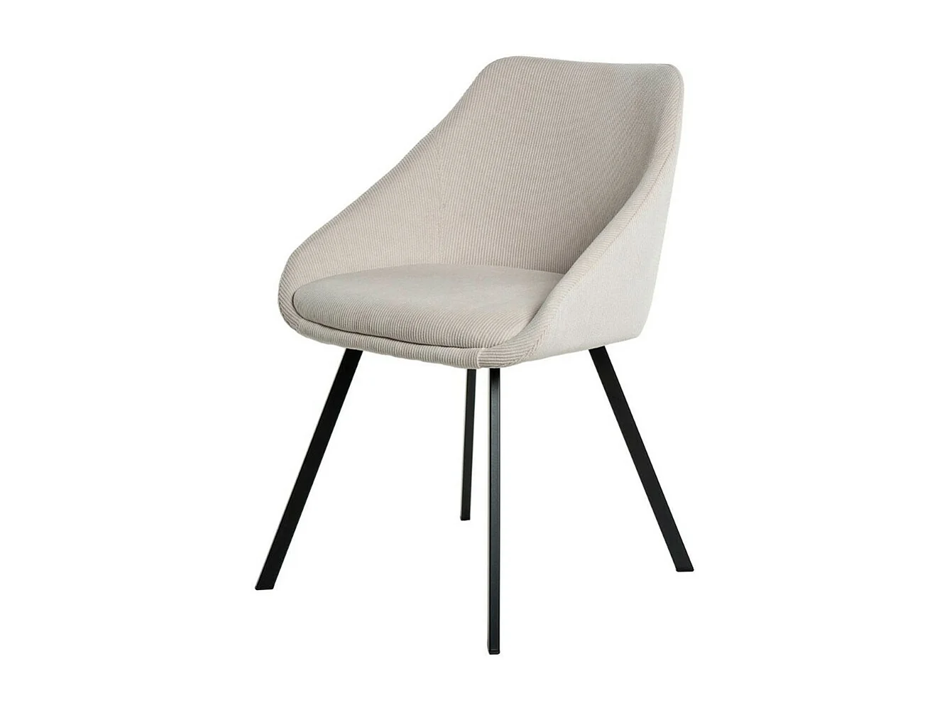 Chaise moderne Maggie - Élégance en velours et pieds métal noir-Couleur Gris foncé