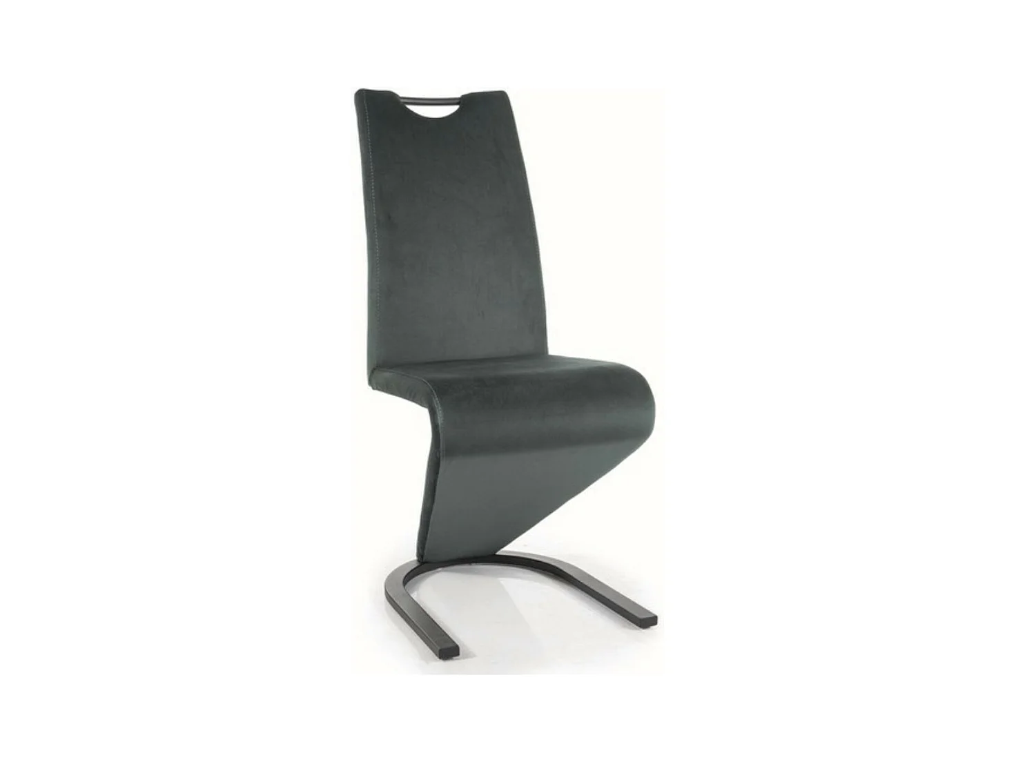 Krzesło tapicerowane H-090 VELVET zielone