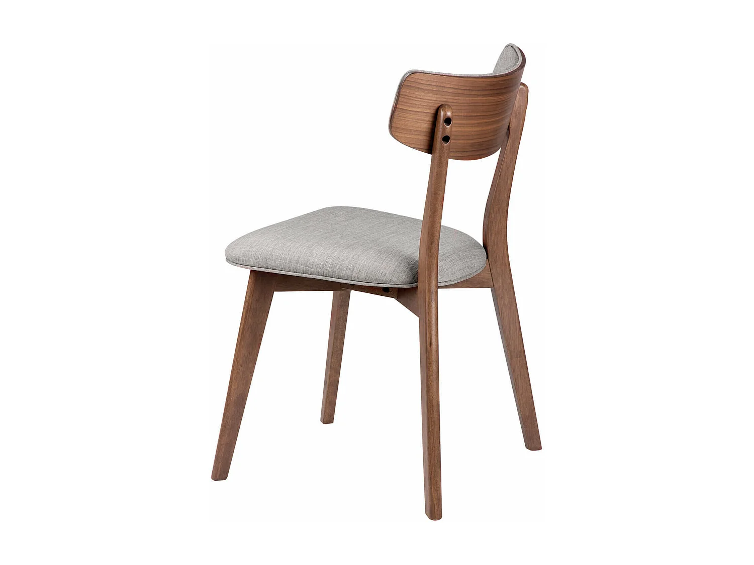 Chaise en bois et tissu Bonka – Élégance et confort-Couleur Marron/Gris clair