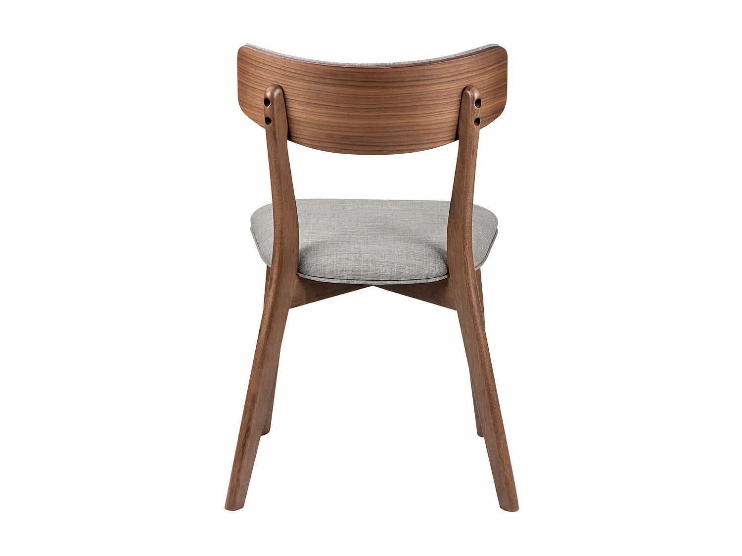 Chaise en bois et tissu Bonka – Élégance et confort-Couleur Marron/Gris clair