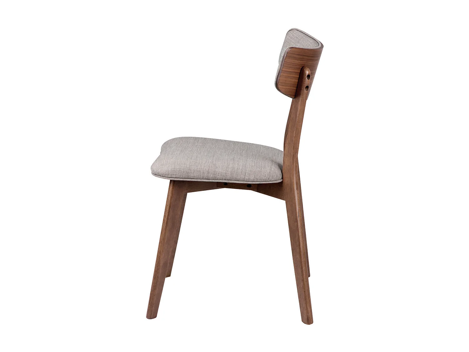 Chaise en bois et tissu Bonka – Élégance et confort-Couleur Marron/Gris clair