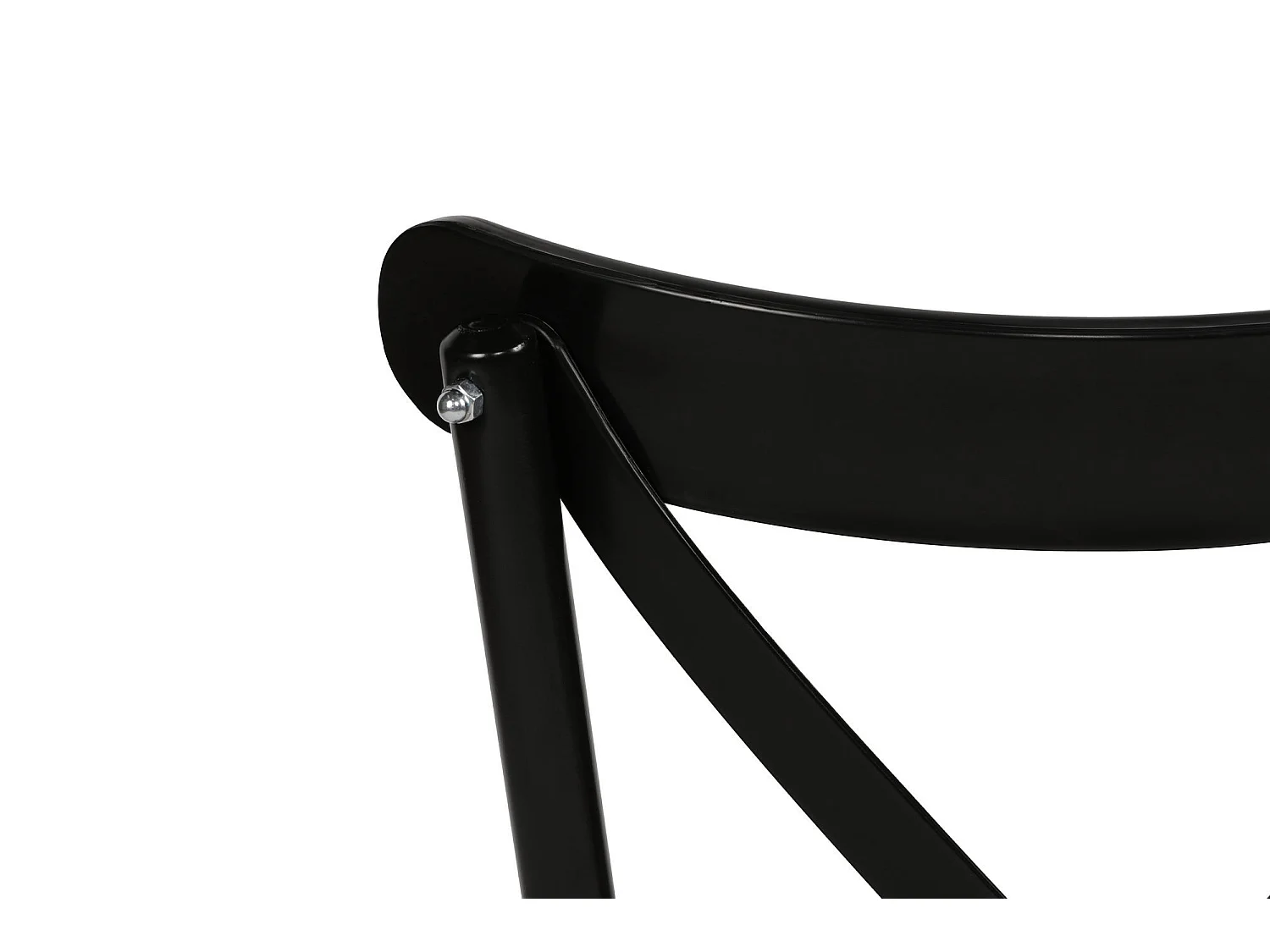 Chaise Kortal en bois et métal - Élégance rustique pour la cuisine-Couleur Noir-Pack de 4