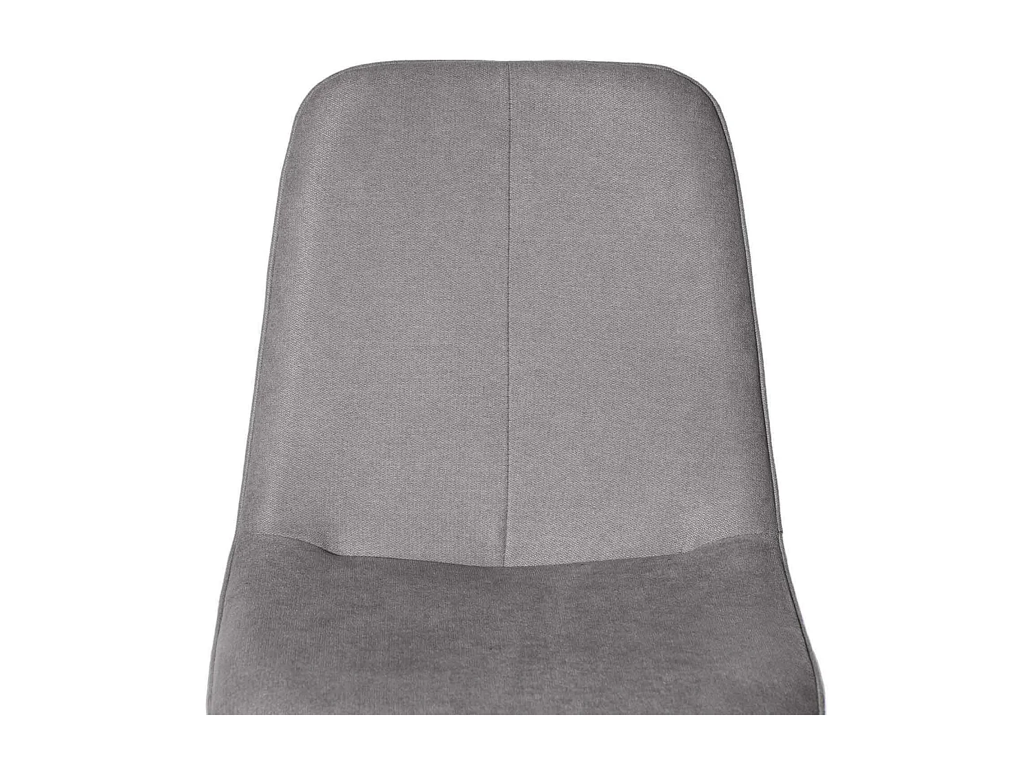 Chaise Klory - Tissu confortable et pieds métal éffet bois naturel-Couleur Gris clair