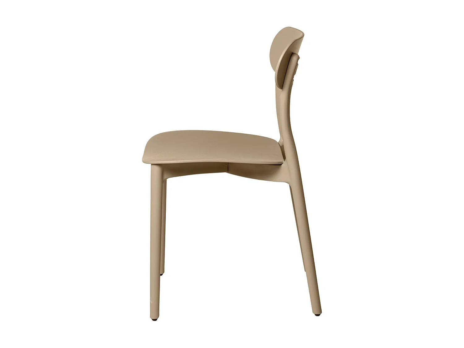 Silla de diseño moderno en polipropileno Gala – Ideal para la cocina-Color Marrón claro