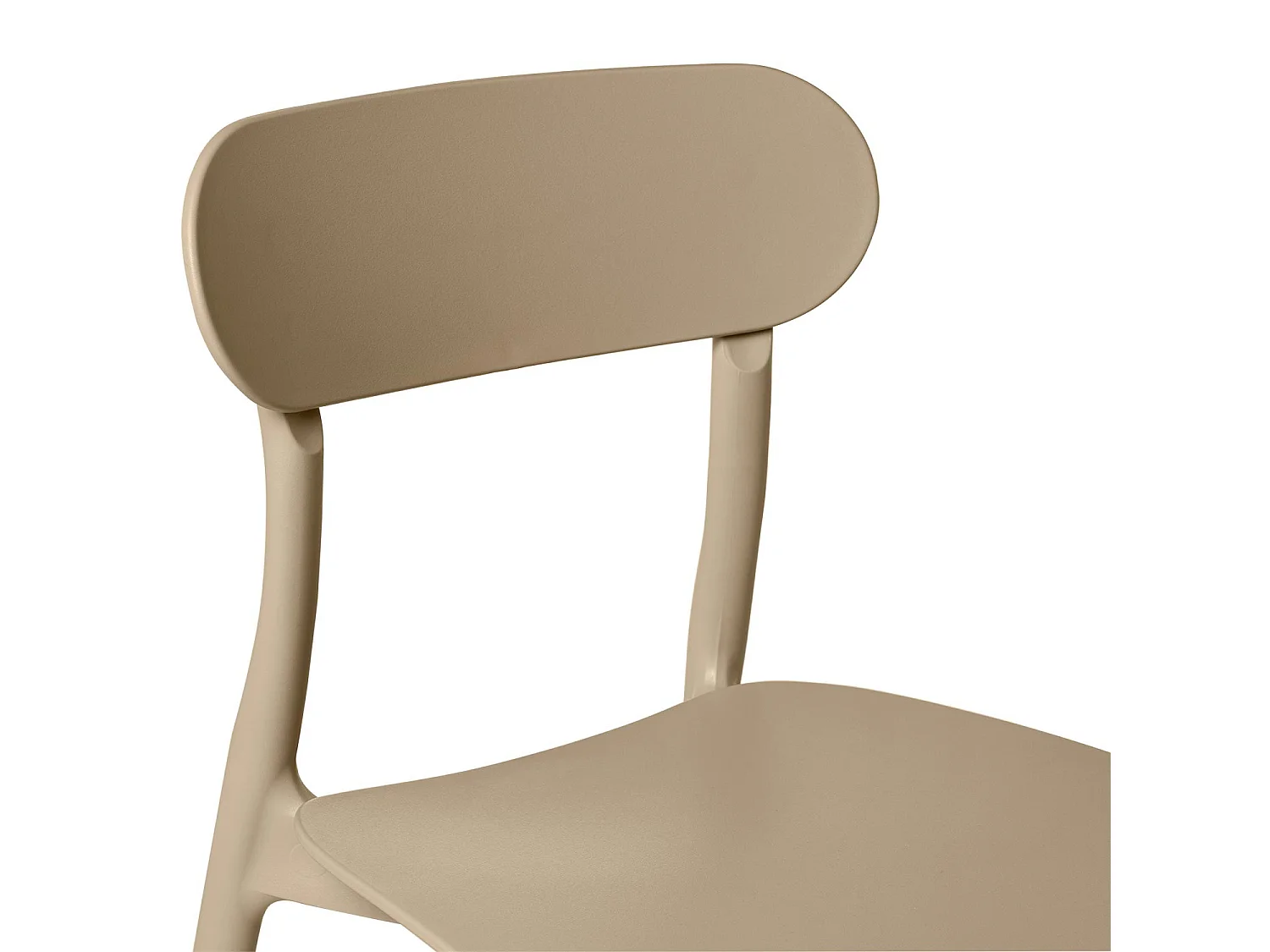 Silla de diseño moderno en polipropileno Gala – Ideal para la cocina-Color Marrón claro