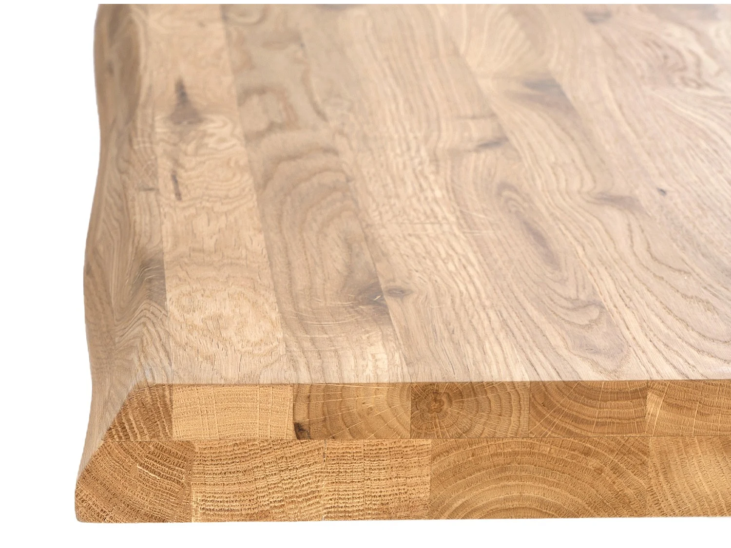 Table à manger industrielle Brokate – Chêne massif clair et pieds métal-Couleur Naturel/Blanc-Largeur 180 cm