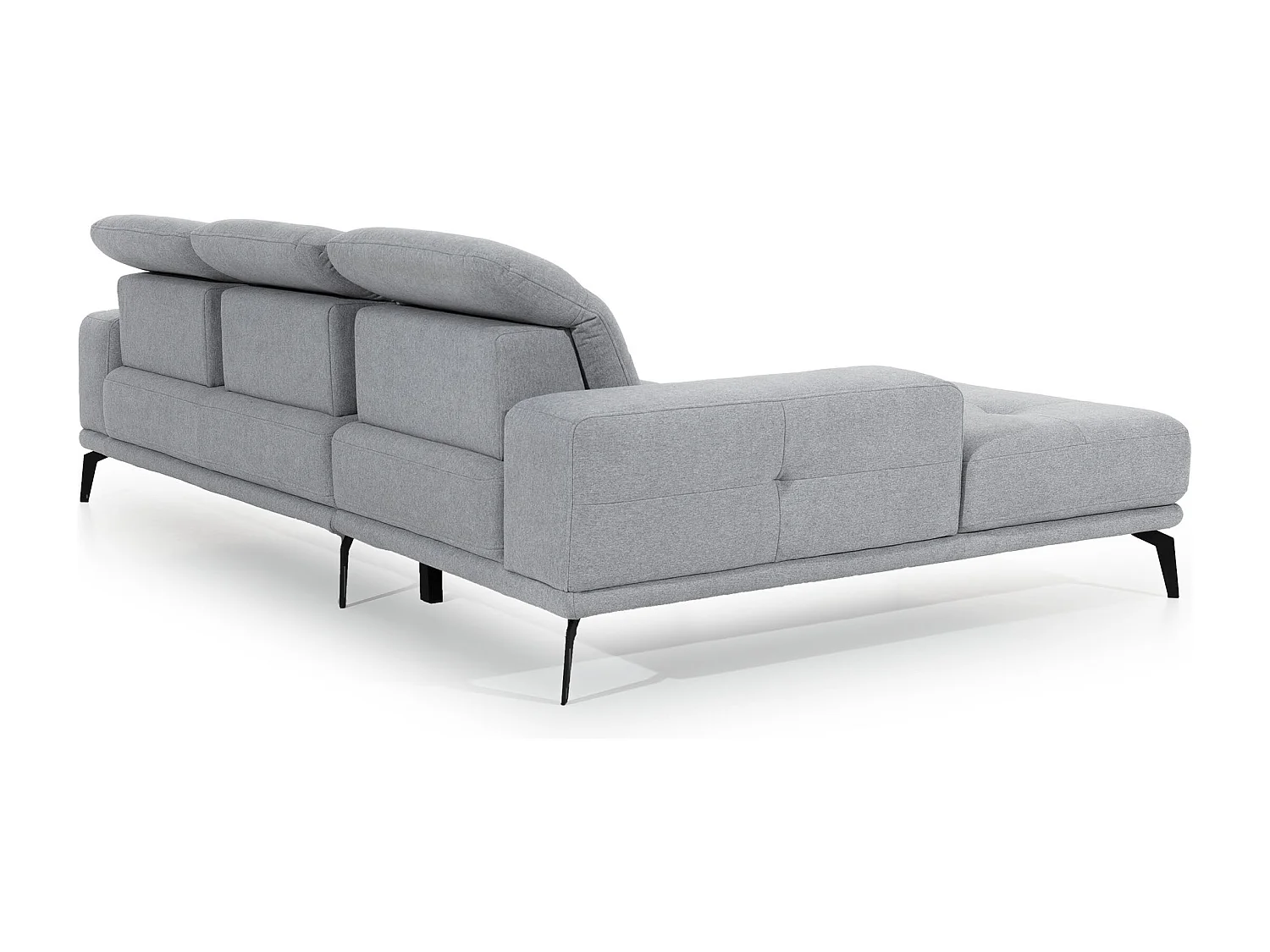 Canapé d’angle en tissu TORPILLE – Confort et élégance au quotidien-Beige chiné-angle gauche