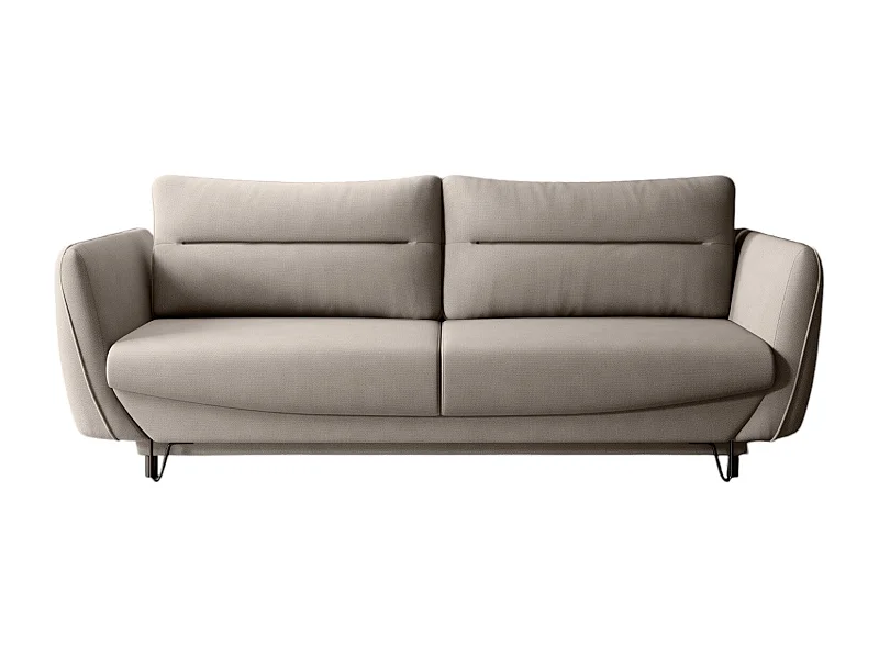 3/4-zits slaapbank lichtbeige stof Zurik 236 cm