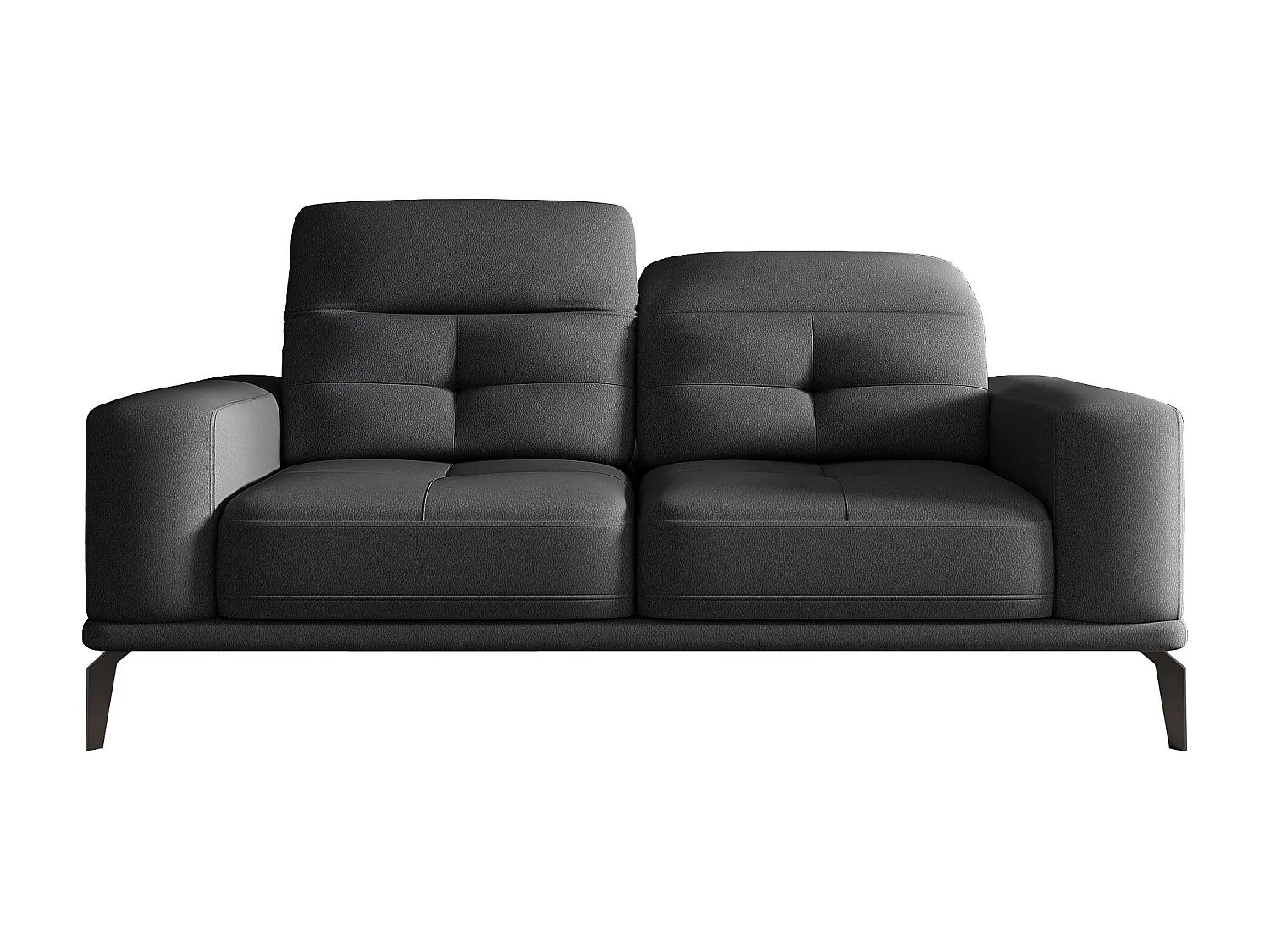 Designer rechte bank 2/3 zits antraciet stof Torpille 195 cm