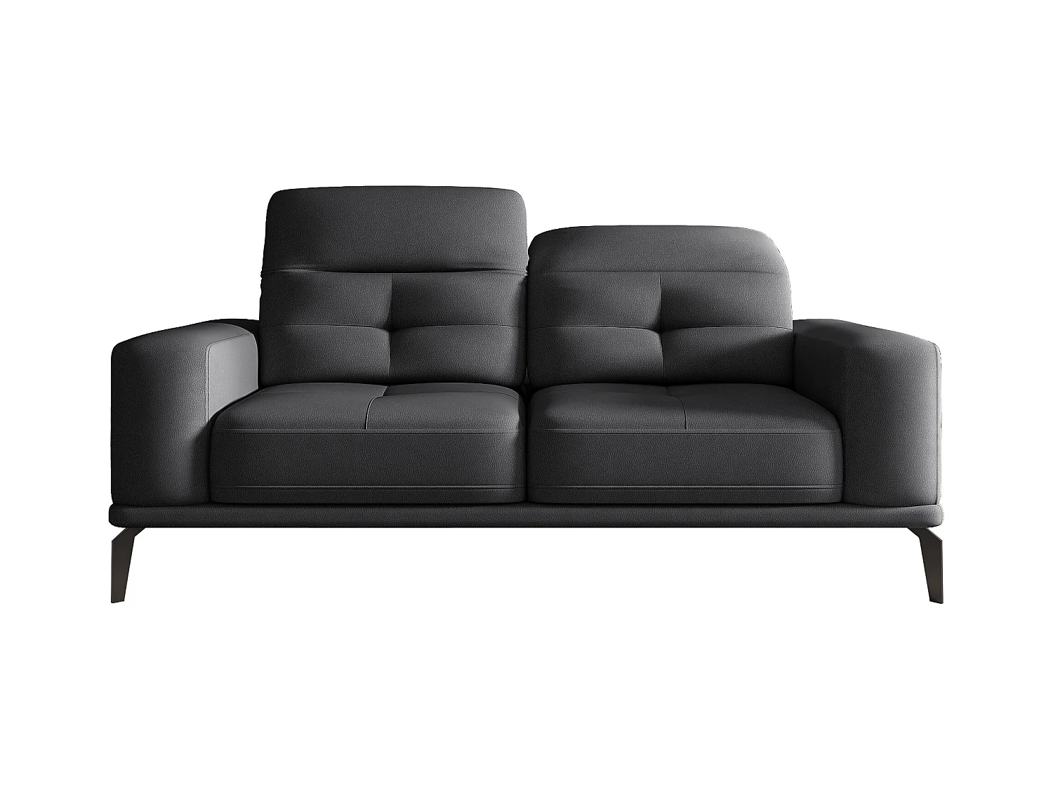 Canapé droit design 2-3 places tissu anthracite Torpille 195cm