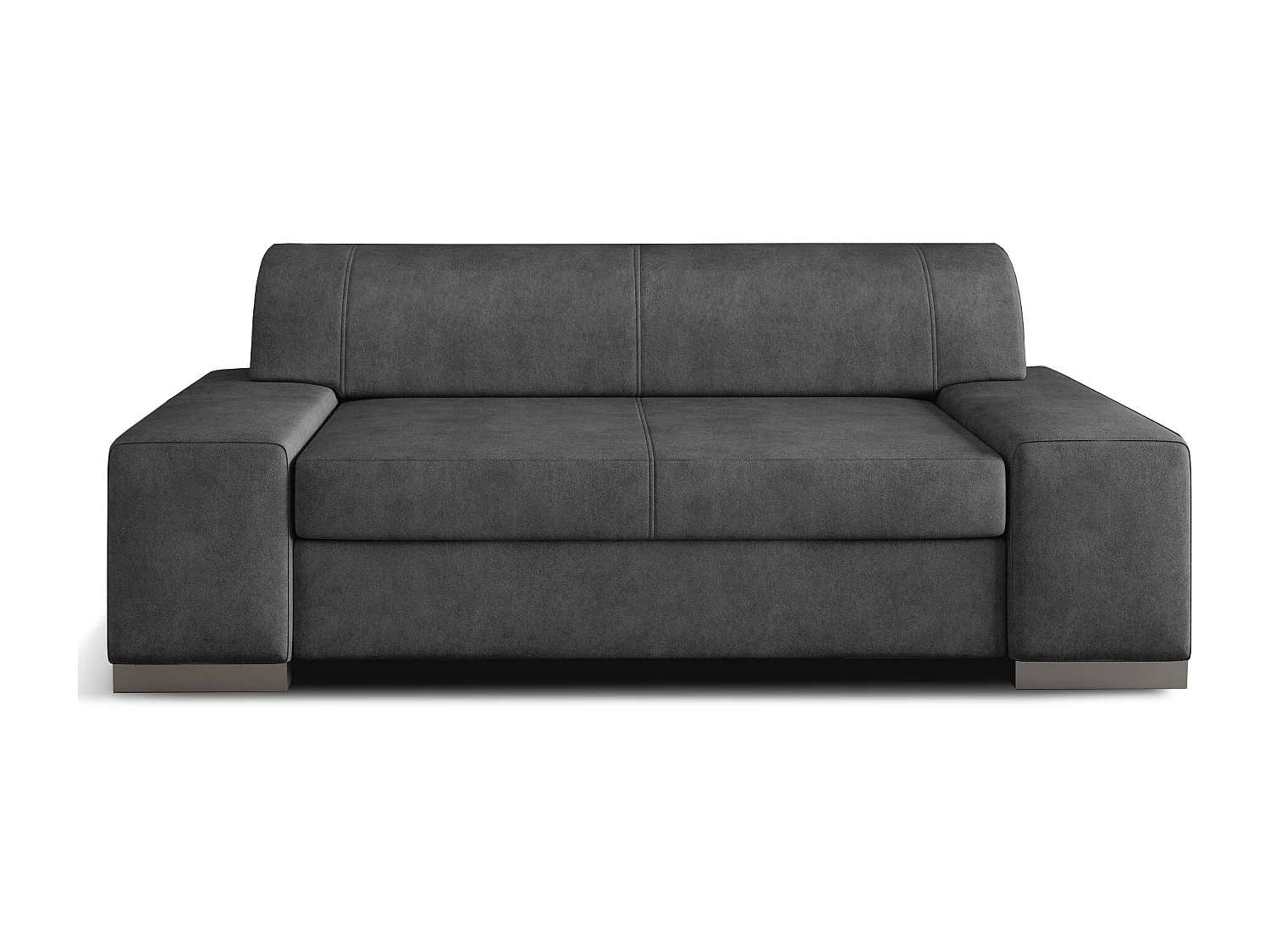 Canapé minimaliste 2-3 places tissu gris doux foncé Plazo 190cm