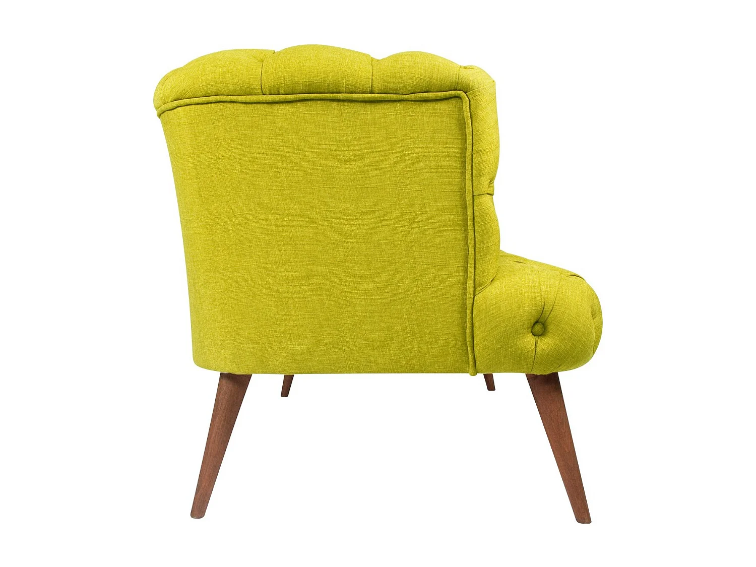 Canapé 2 places style Chesterfield tissu vert pistache Wester 140cm