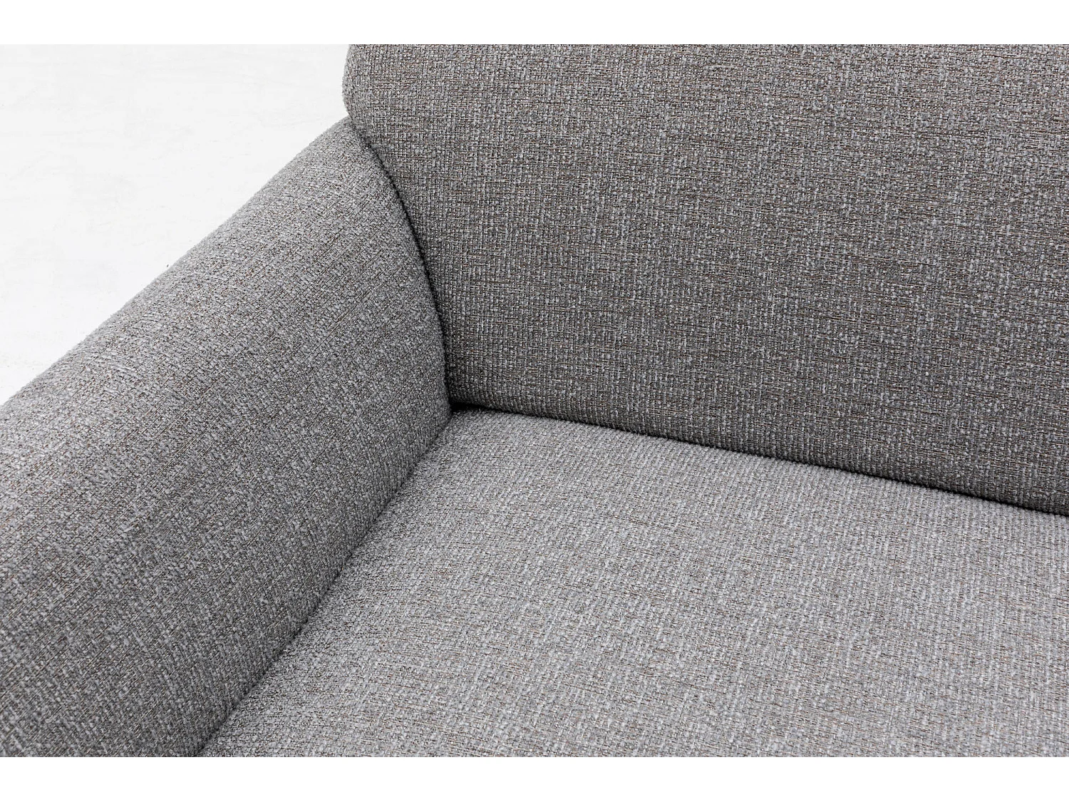 Canapé moderne 3 places tissu gris clair Kelly 223cm