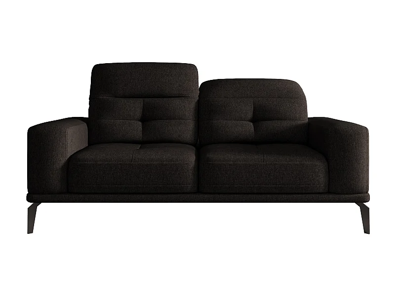 Canapé droit design 2-3 places tissu marron Torpille 195cm