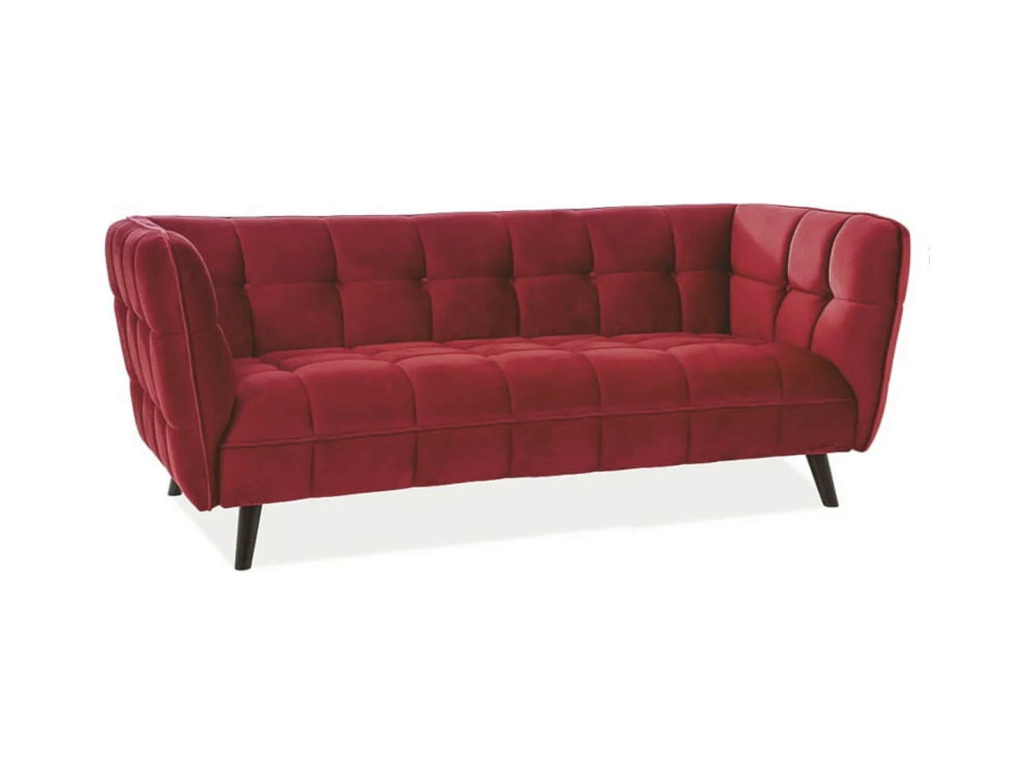 Sofa CASTELLO VELVET 3 bordowa