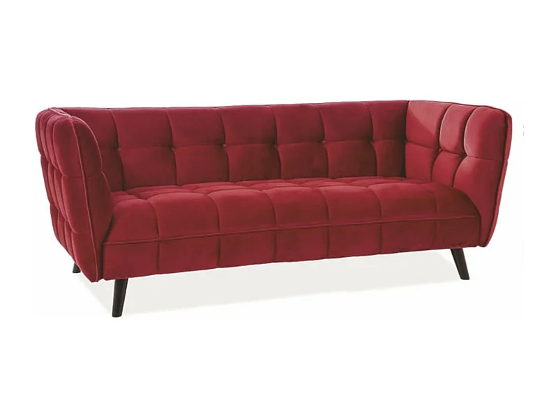 Sofa CASTELLO VELVET 3 bordowa
