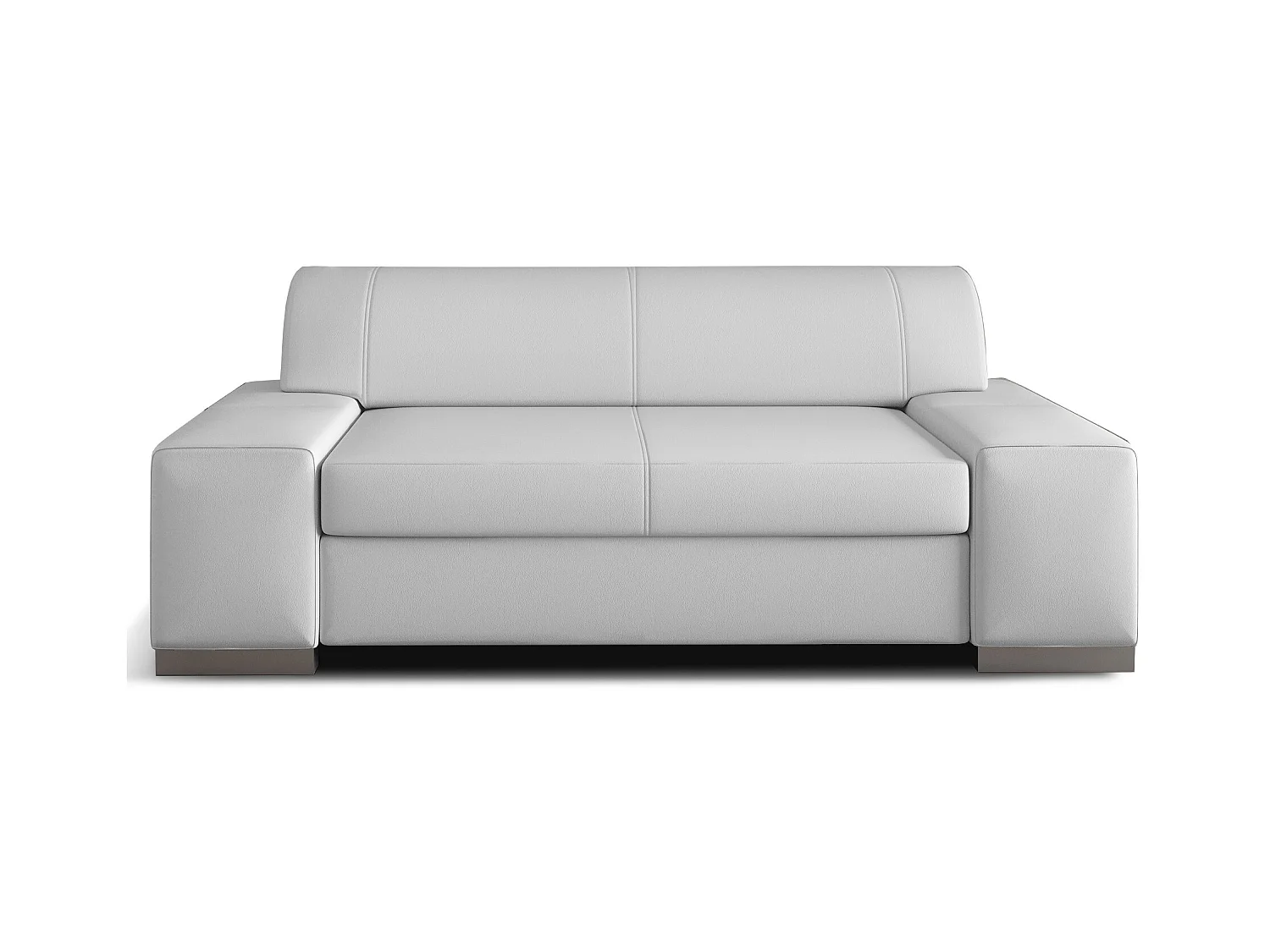 Canapé minimaliste 2-3 places simili cuir blanc Plazo 190cm