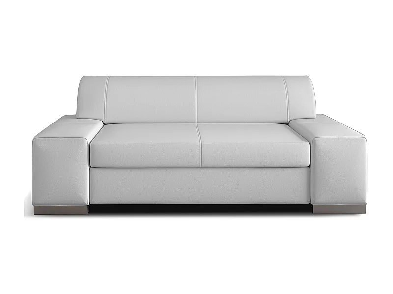 Minimalistische 2/3-zitsbank in wit kunstleer Plazo 190 cm