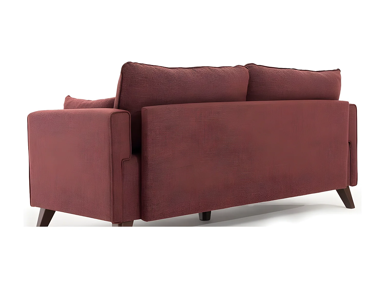 Petite canapé 2 places tissu bordeaux Kandy 177cm