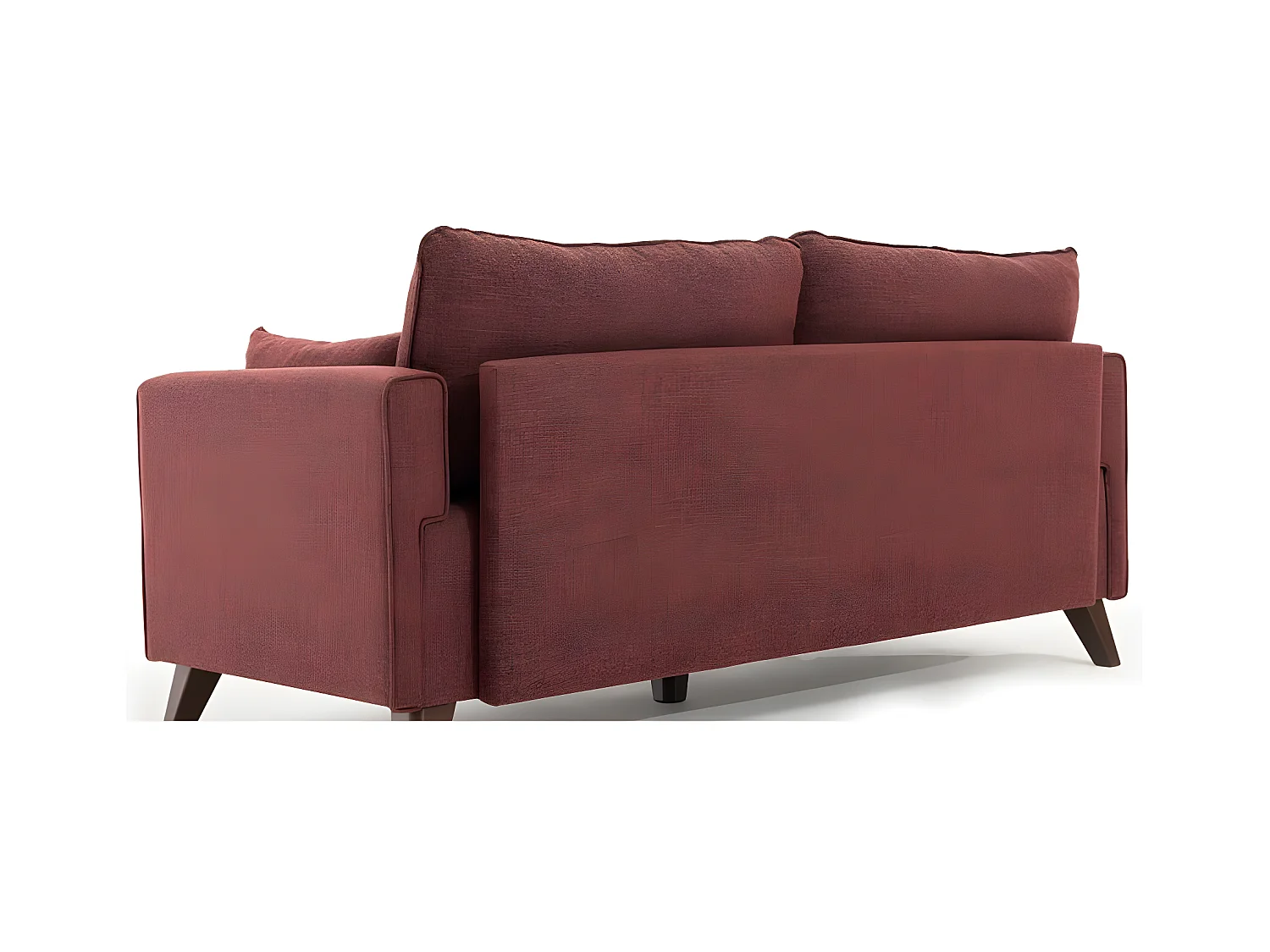 Petite canapé 2 places tissu bordeaux Kandy 177cm