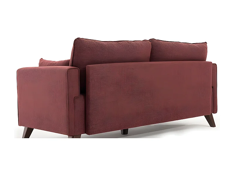 Kleine 2-zitsbank bordeaux stof Kandy 177 cm