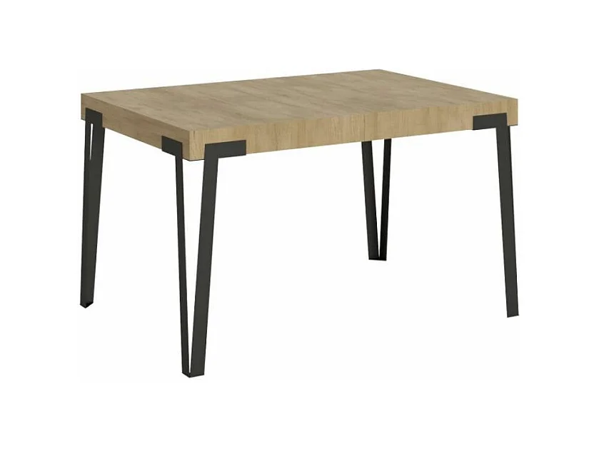 Mesa extensible cuadrada pequeña 90x90/246 cm Konta-Color Natural