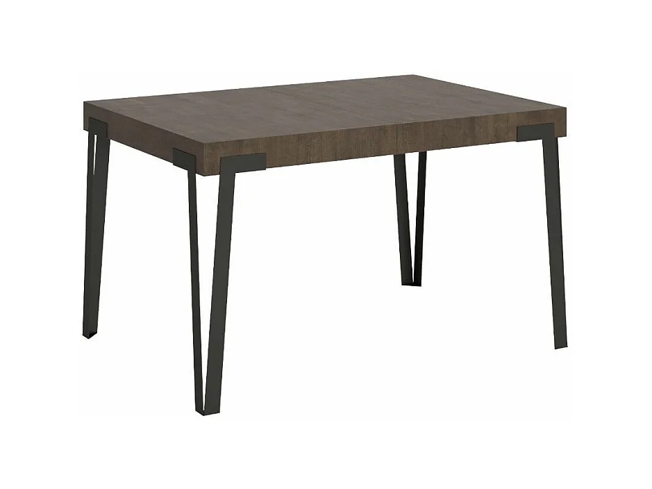 Mesa extensible cuadrada pequeña 90x90/246 cm Konta-Color Marrón