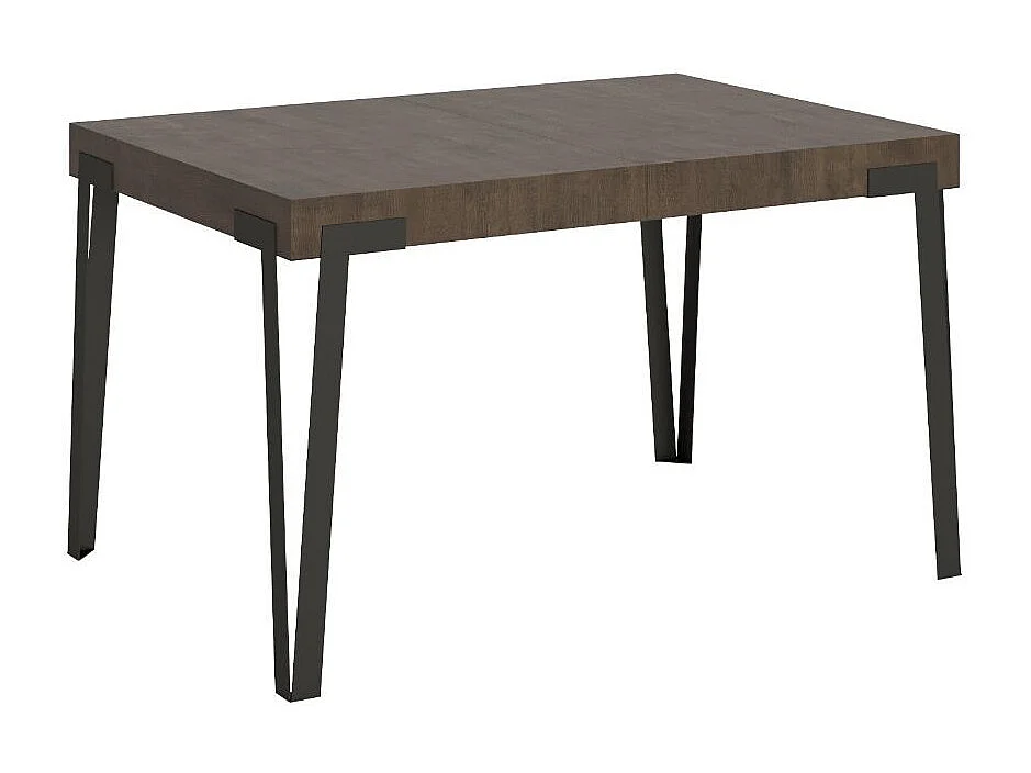 Petite table extensible carrée 90x90-246 Konta-Couleur Marron
