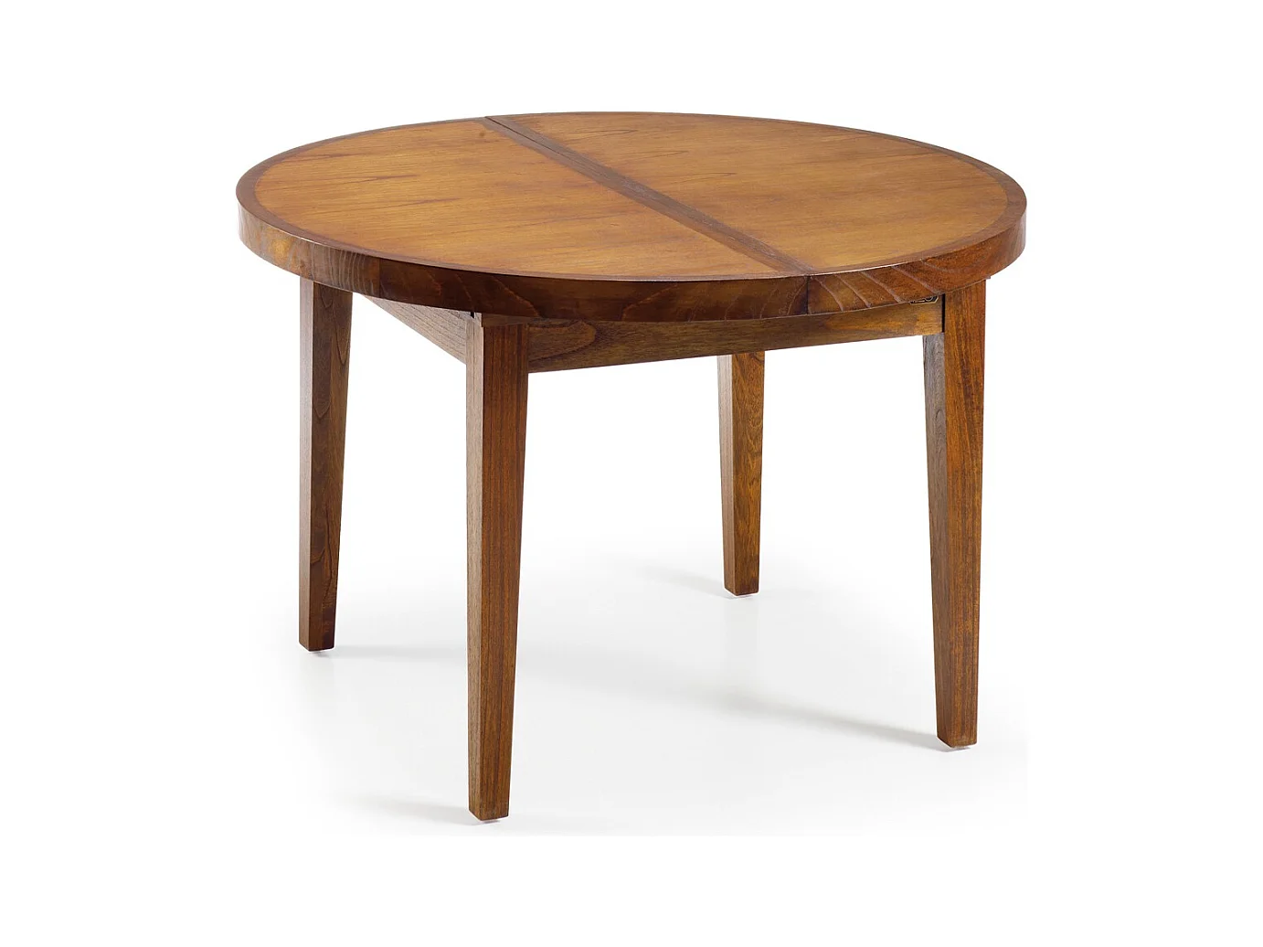 Table de repas ronde extensible en bois massif de Mindy Orka 120-170cm