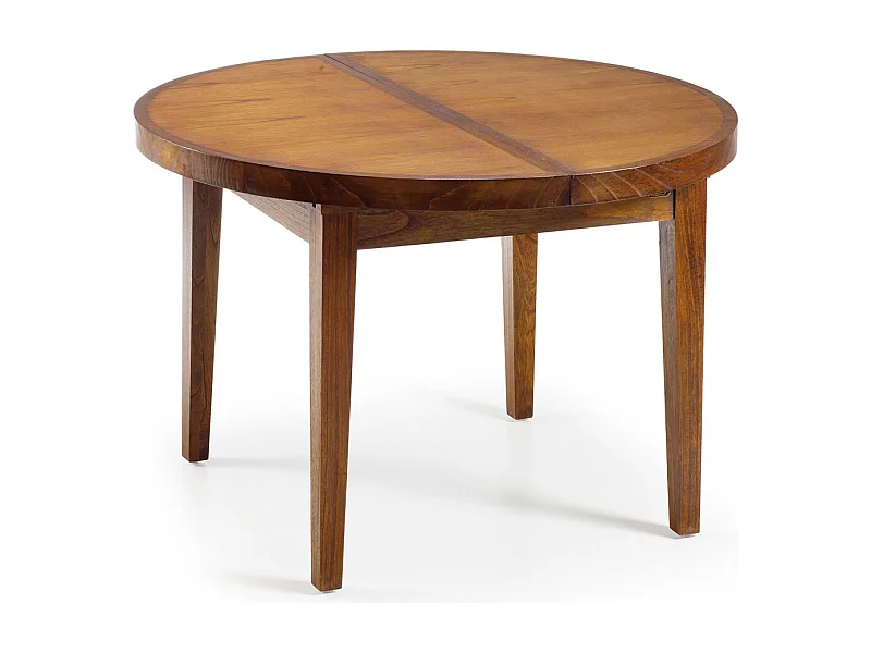 Table de repas ronde extensible en bois massif de Mindy Orka 120-170cm