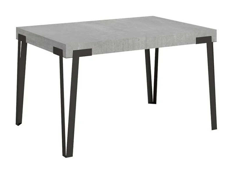 Mesa extensible cuadrada pequeña 90x90/246 cm Konta-Color Gris cemento