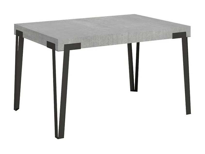 Mesa extensible cuadrada pequeña 90x90/246 cm Konta-Color Gris cemento